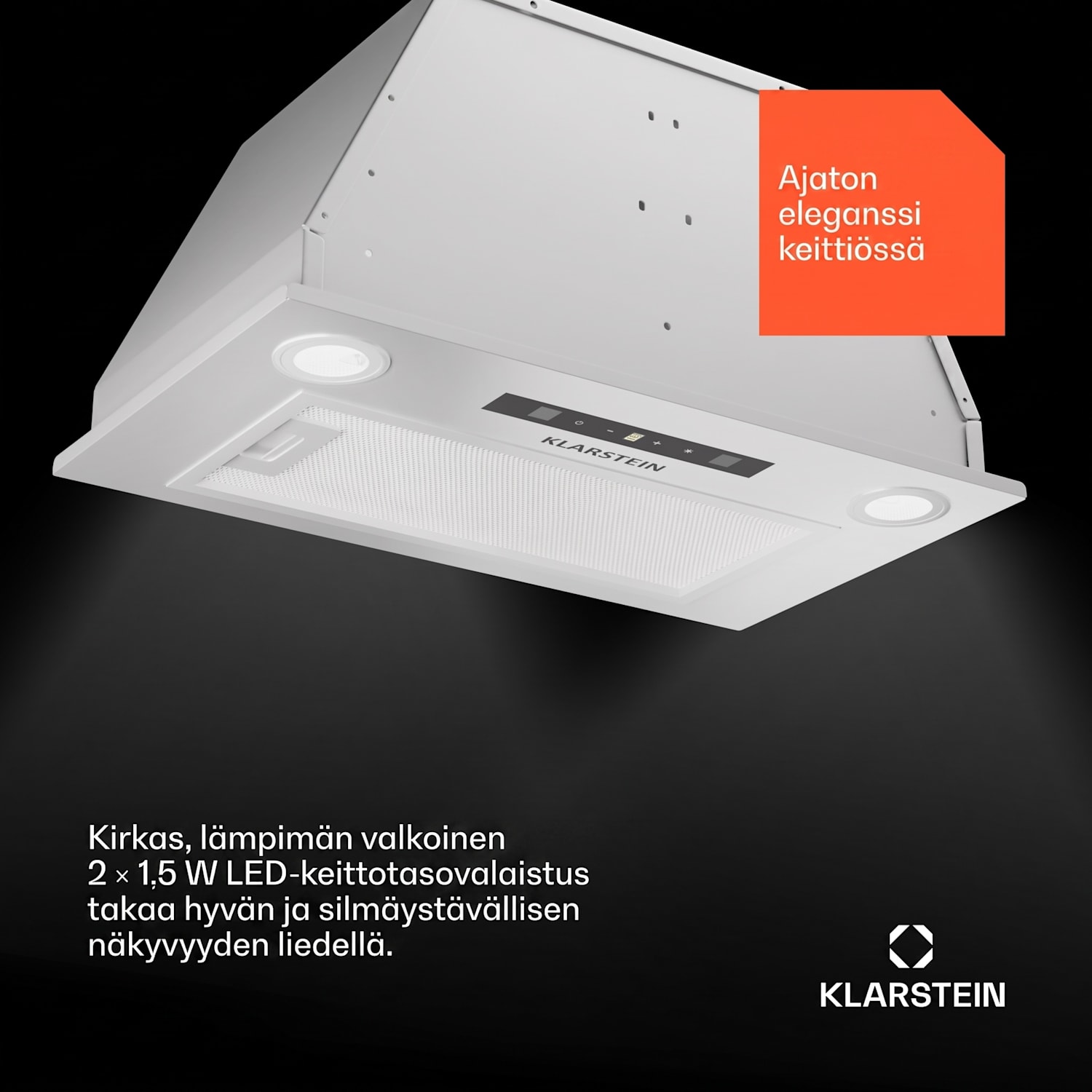 Paolo 52 liesituuletin integroitava 52 cm 439 m³/h LED kosketus A++ 52 cm | Valkoinen