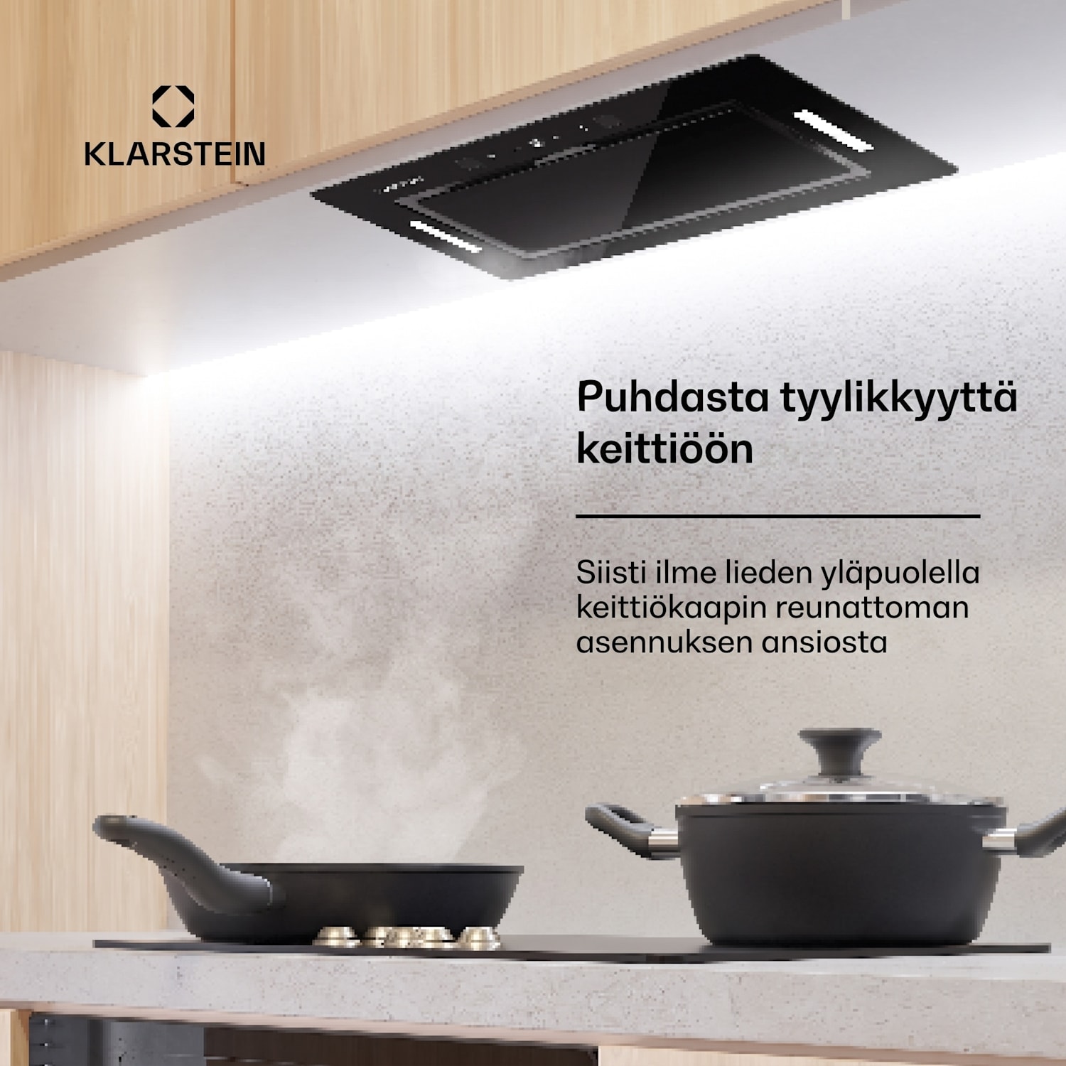 Hektor Eco -liesituuletin 52 cm 466 m³/h kosketus lasi 52 cm | 466 m³/h | Musta
