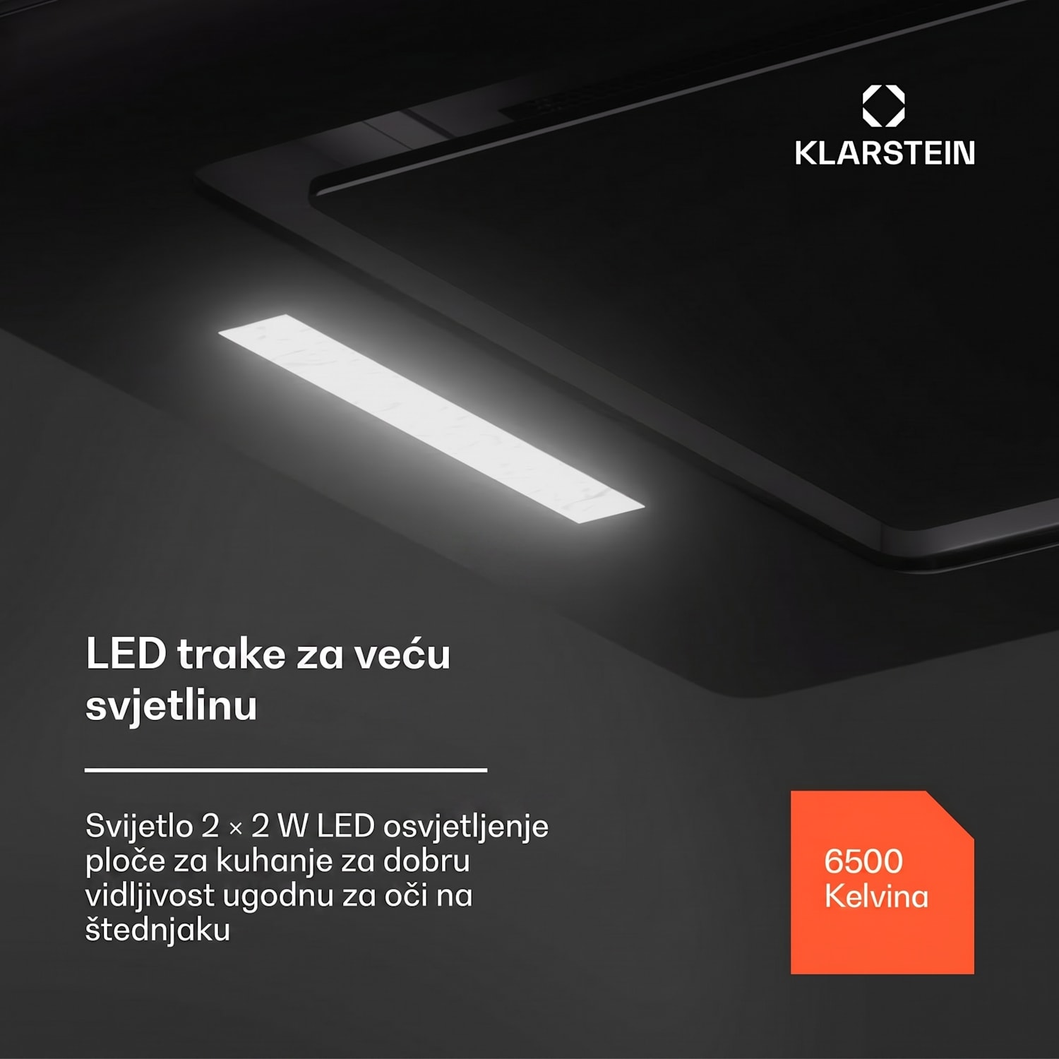 Hektor Eco, napa, 52 cm, 466 m³/h, upravljanje na dodir, staklo 52 cm | Crna