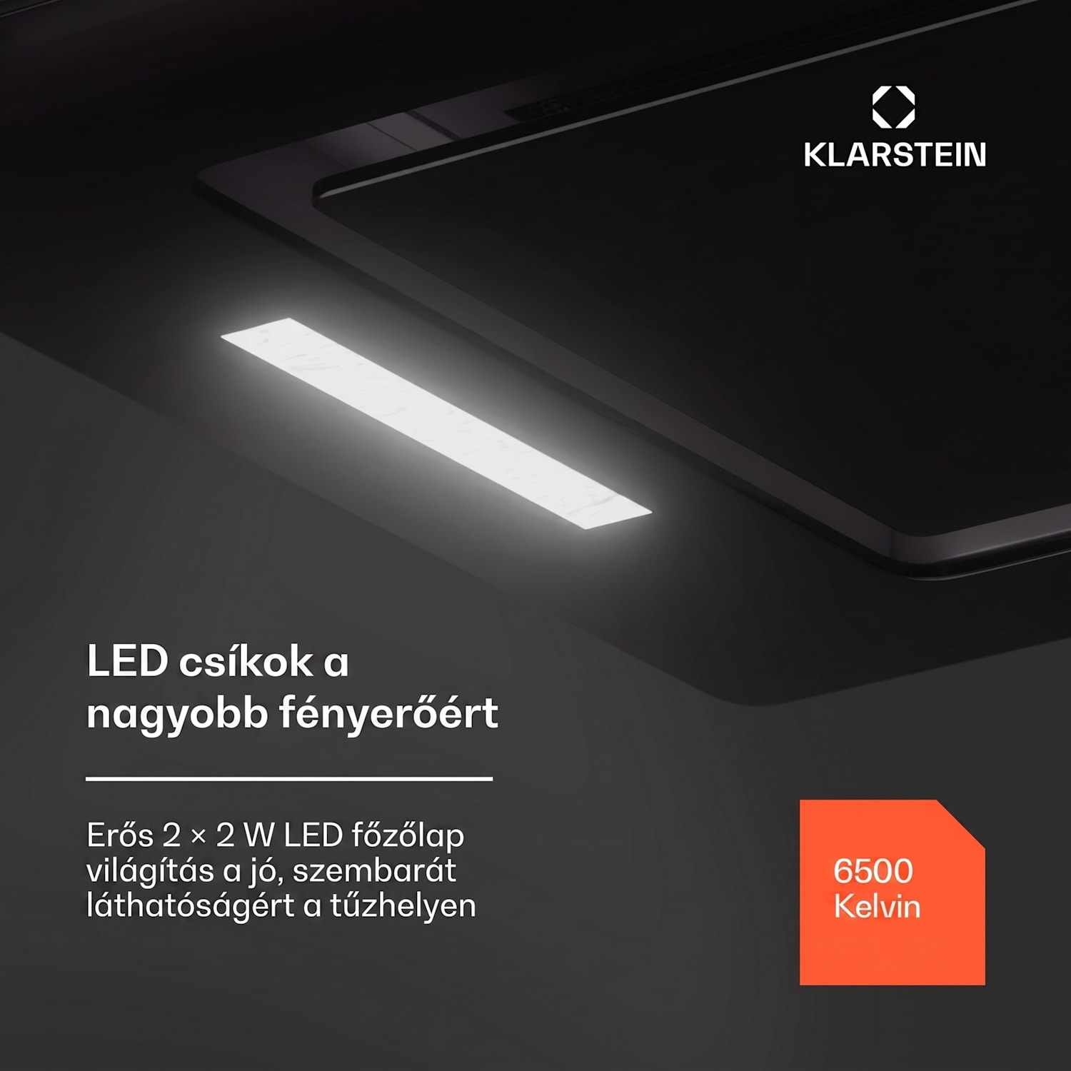 Hektor Eco, páraelszívó, 52 cm, 466 m³/ó, érintéses vezérlés, üveg 52 cm | Fekete