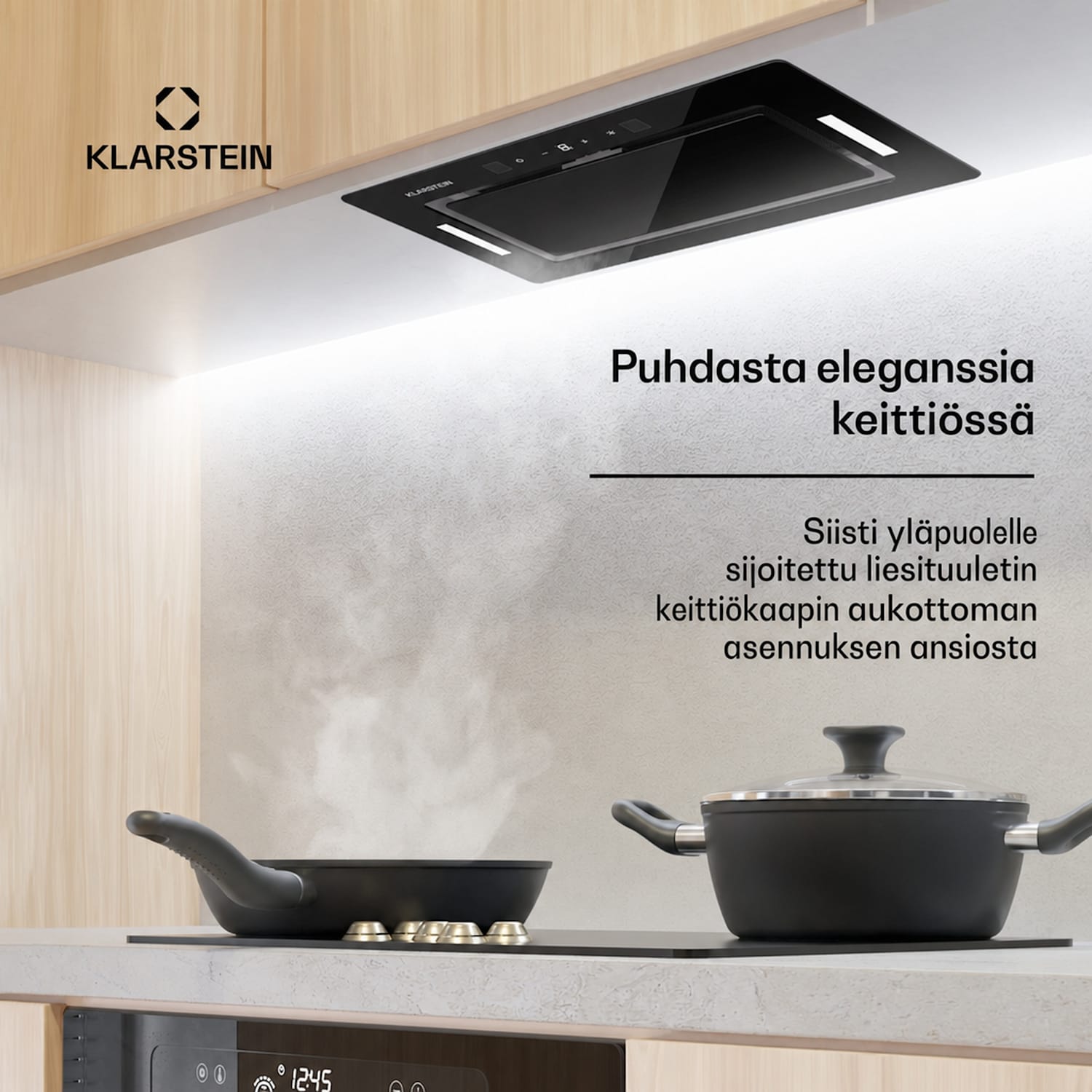 Hektor Eco -liesituuletin 60 cm 466 m³/h kosketus lasi 72 cm | 466 m³/h | Musta