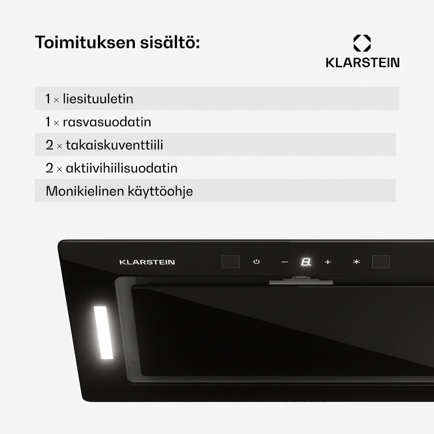 Hektor Eco -liesituuletin 60 cm 466 m³/h kosketus lasi 72 cm | 466 m³/h | Musta