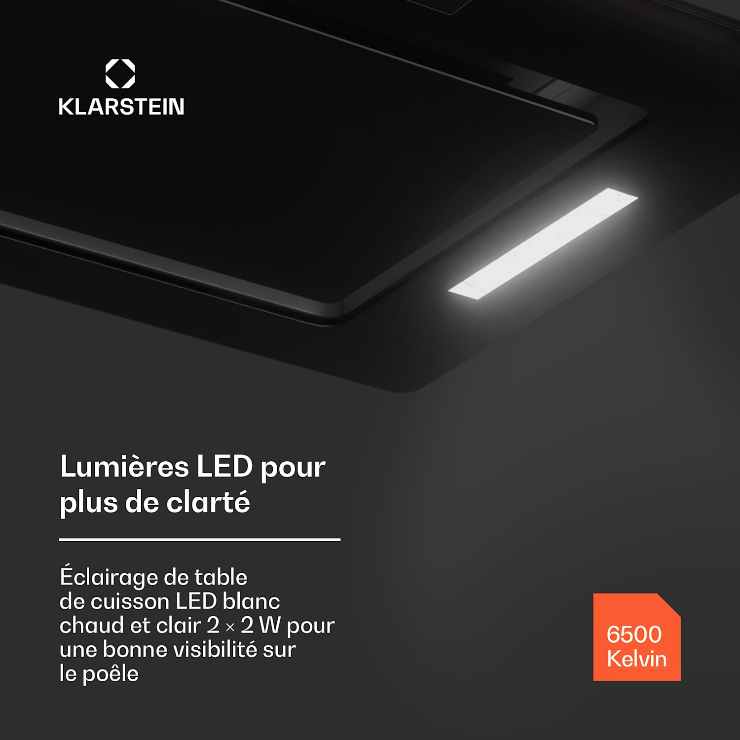 Hektor Eco Module de ventilation 72 cm 466 m³/h tactile verre 72 cm | Noir