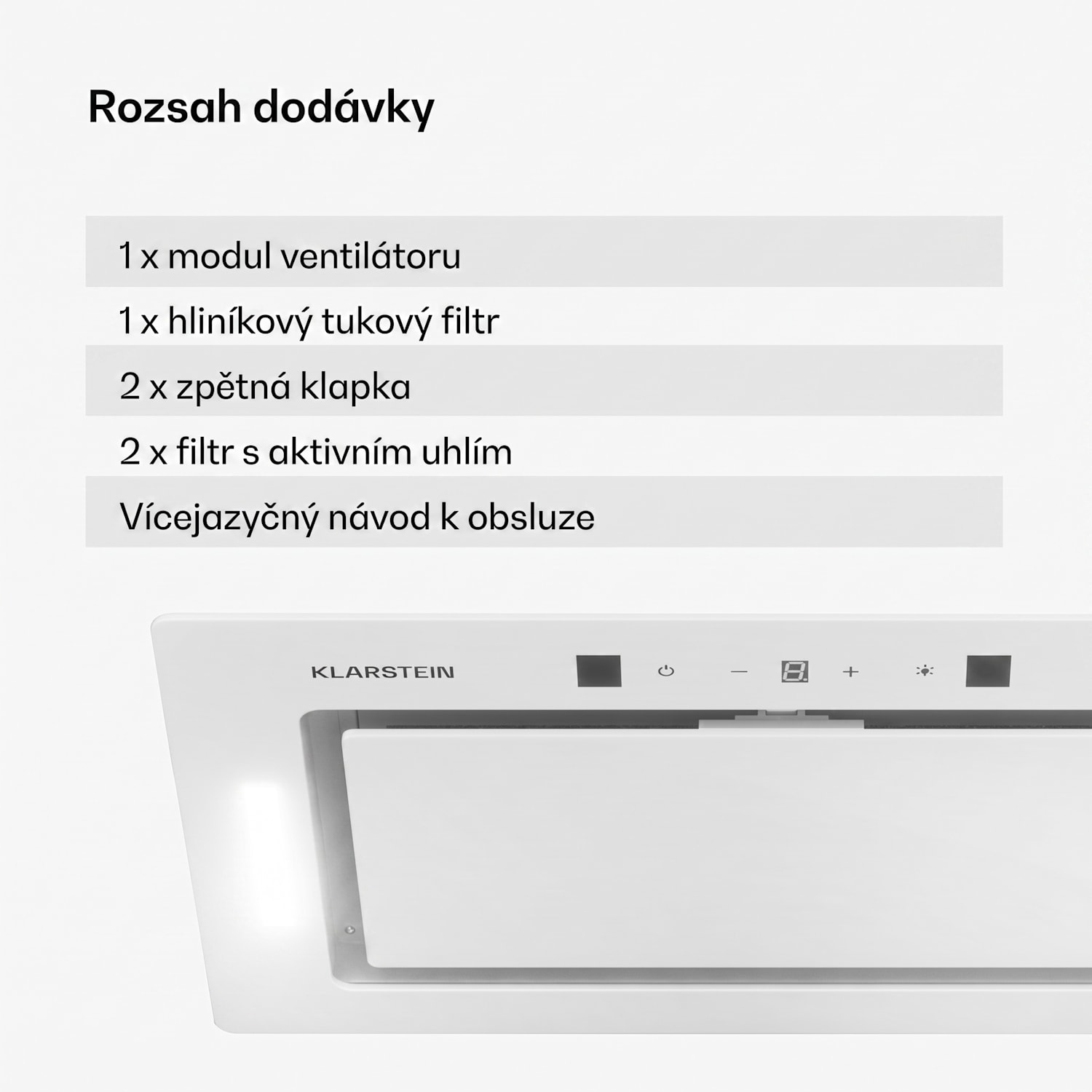 Hektor Eco, digestoř, 52 cm, 446 m³/h, dotykové ovládání, sklo 52 cm | Bílá