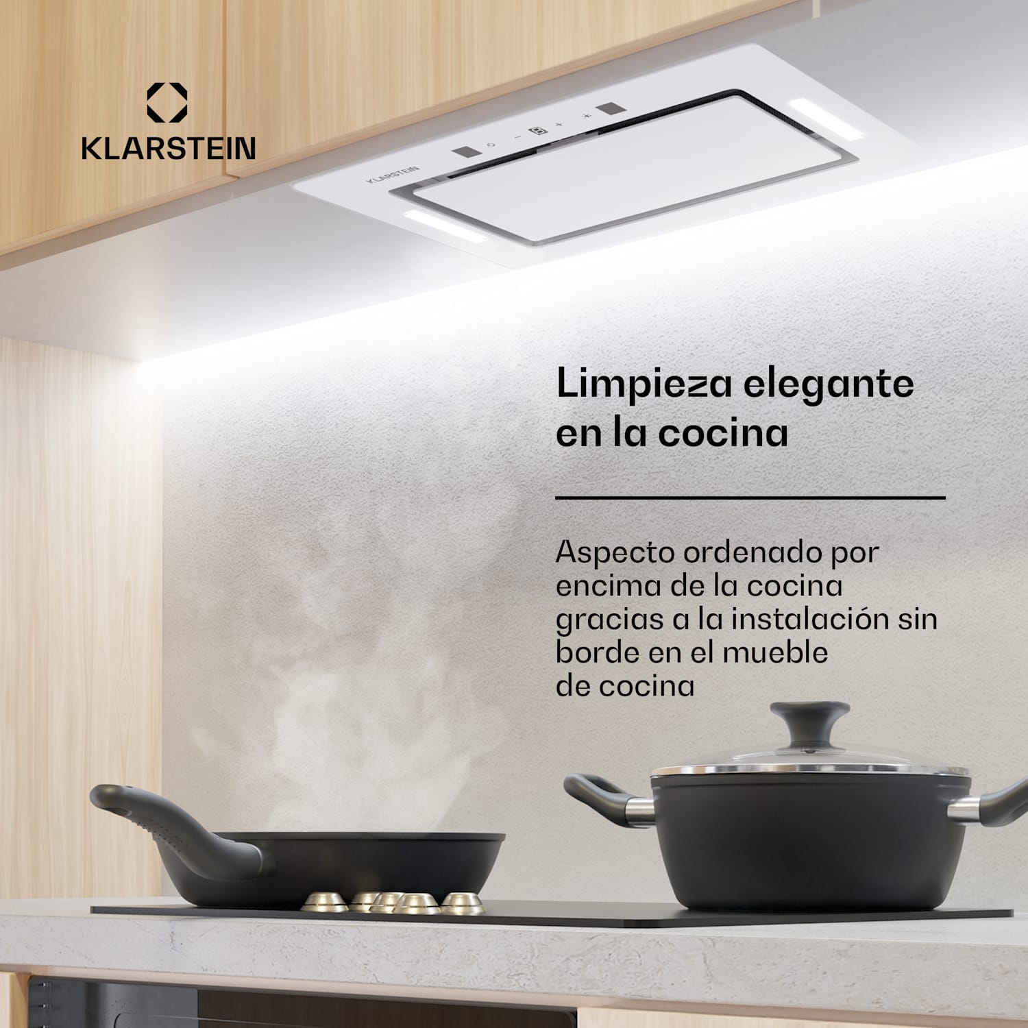 Módulo ventilador Hektor Eco 52 cm 466 m³/h Cristal táctil 52 cm | Blanco