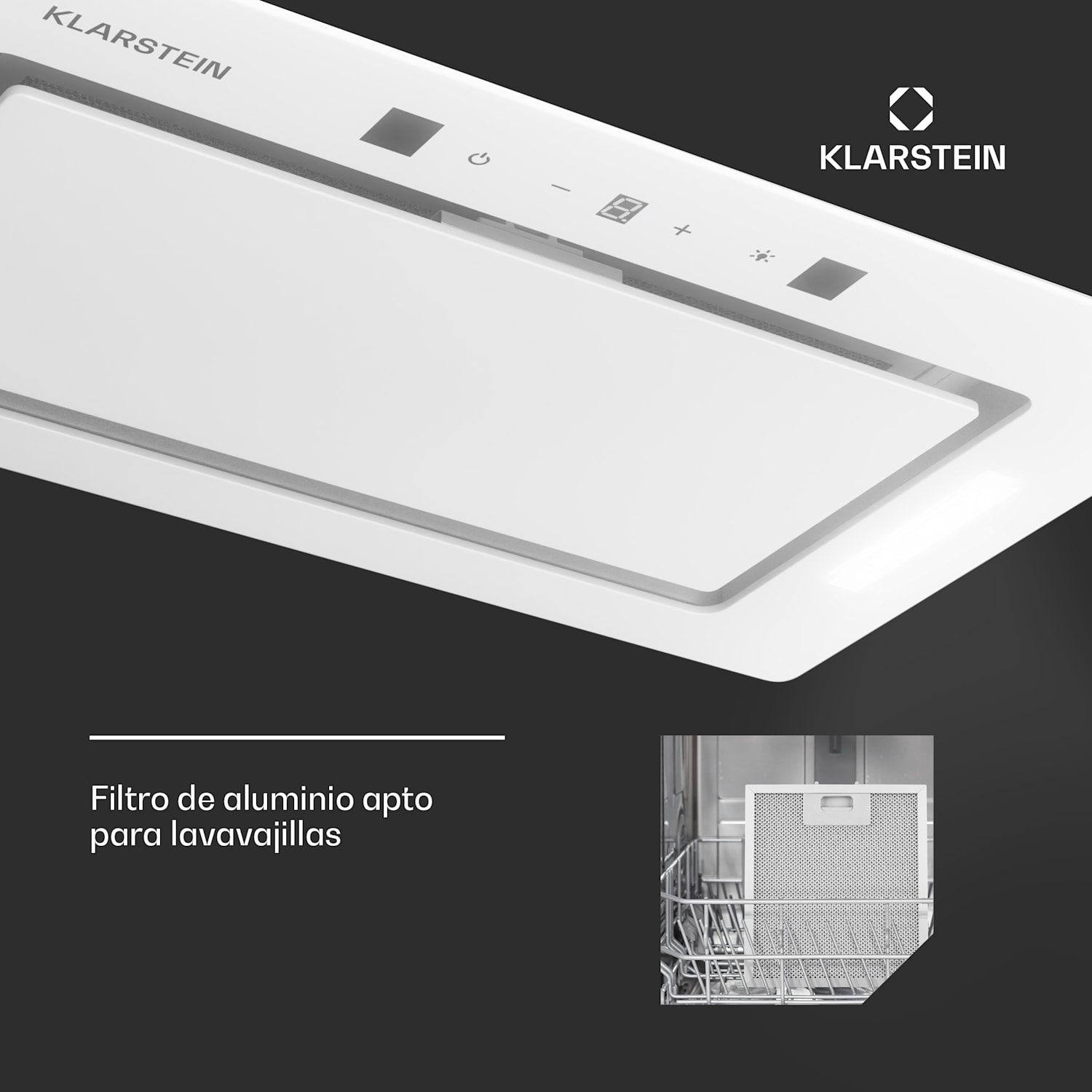 Módulo ventilador Hektor Eco 52 cm 466 m³/h Cristal táctil 52 cm | Blanco