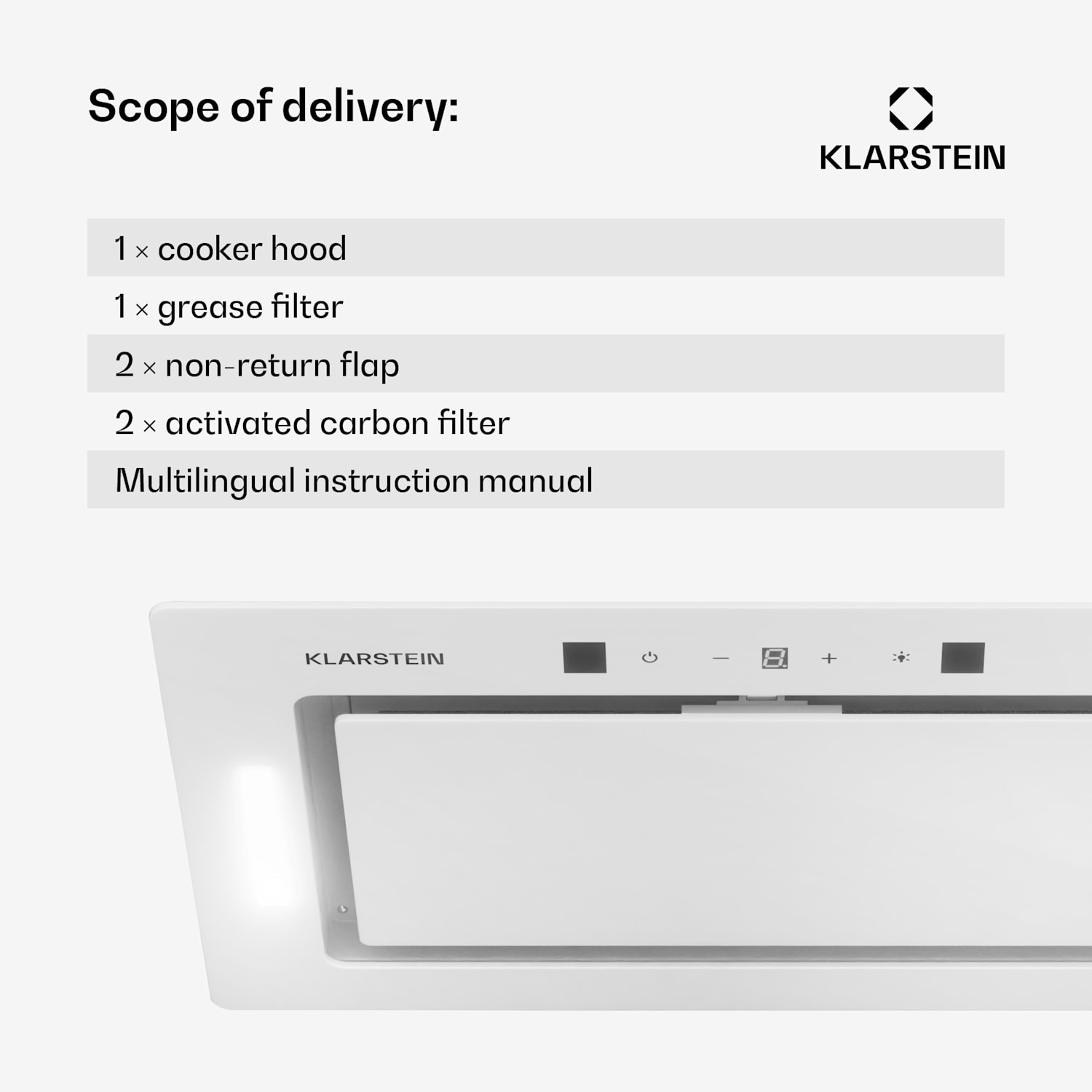 Hektor Eco ventilatormodule 72 cm 466 m³/h touch glas 72 cm | Wit