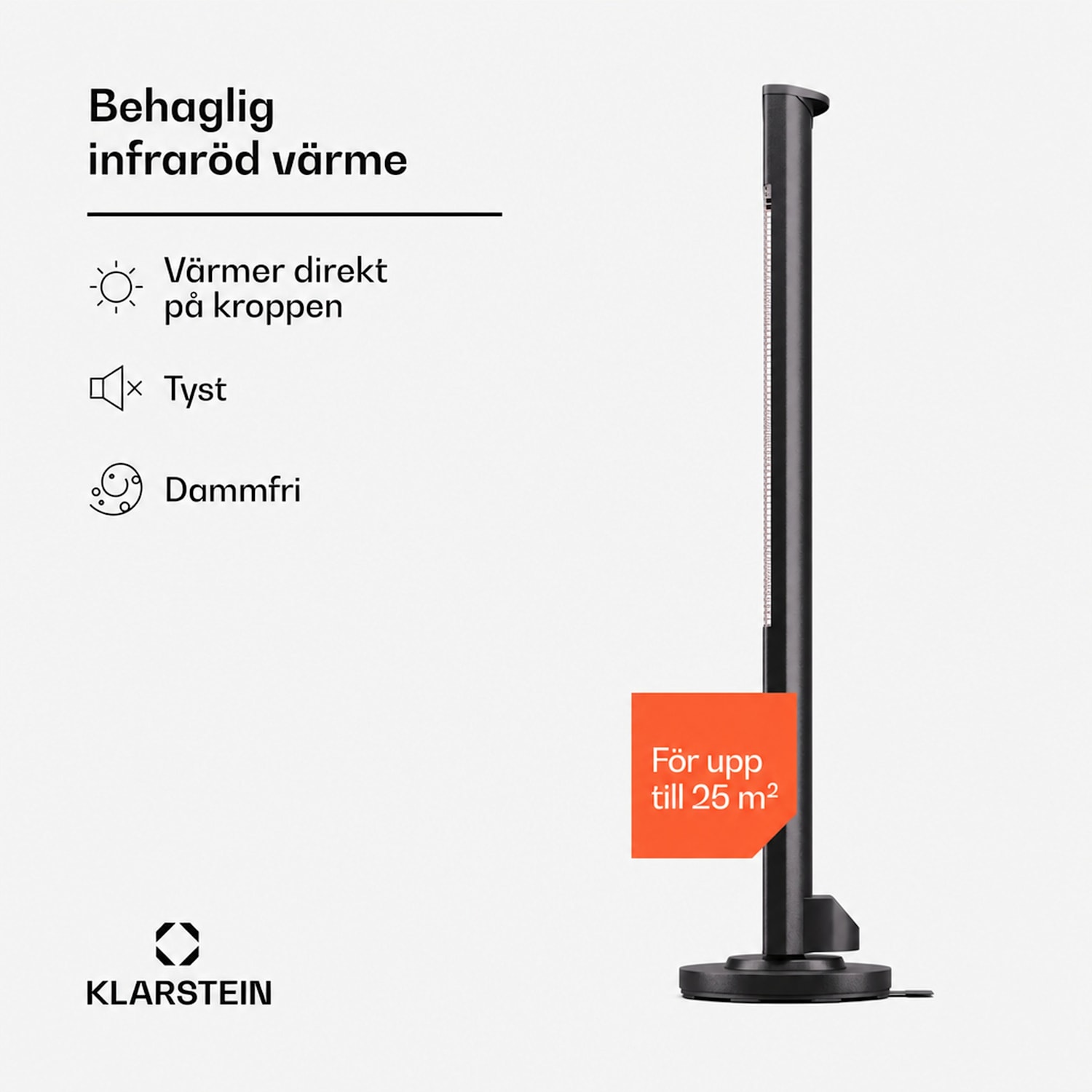 Heat Guru 3000 Infravärmare 3 000 W 3 nivåer fjärrkontroll 3000 W | Svart