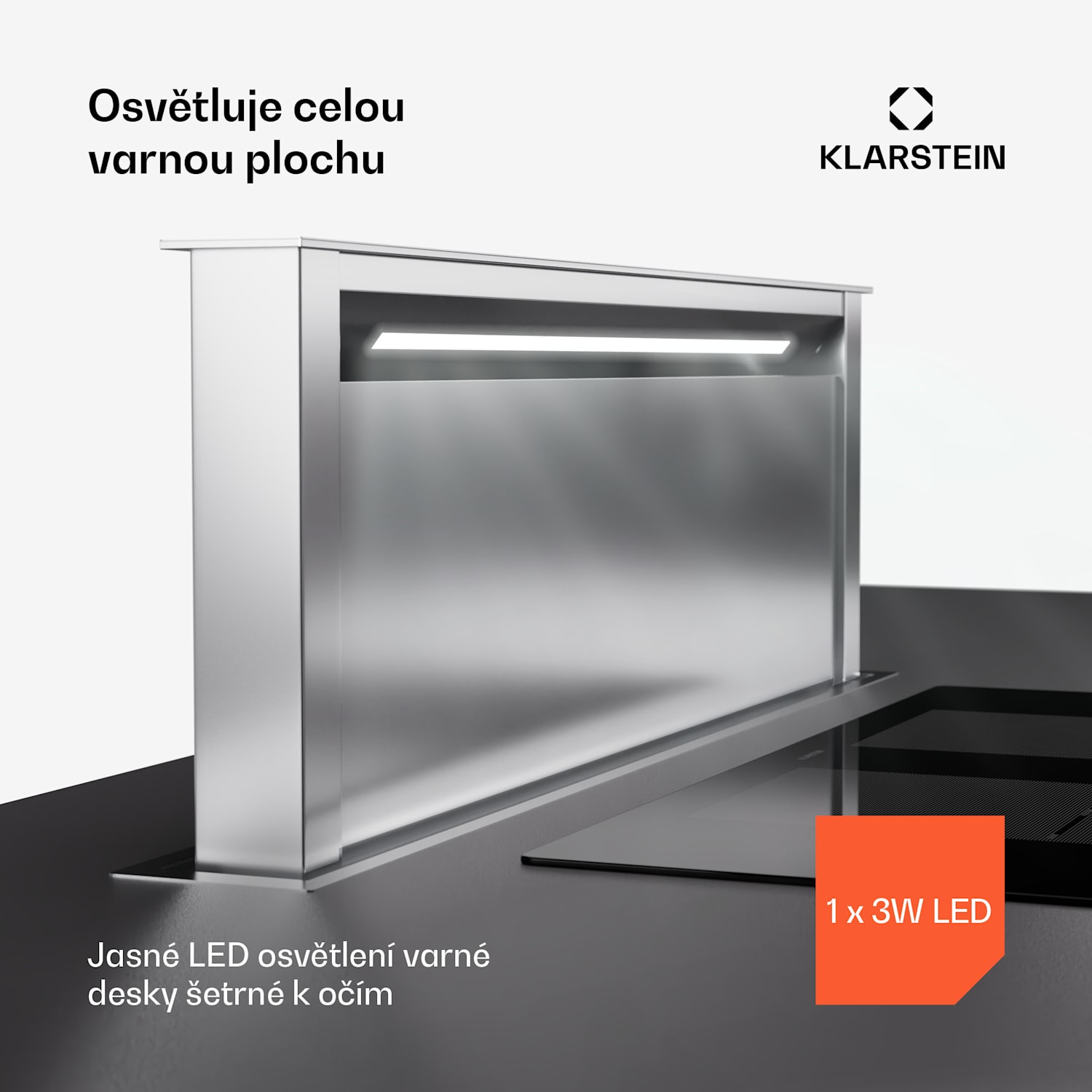 Royal Flush Eco 90, digestoř, 90 cm, 604 m³/h, EEK A, včetně filtrů s aktivním uhlím 90 cm | Nerezová ocel