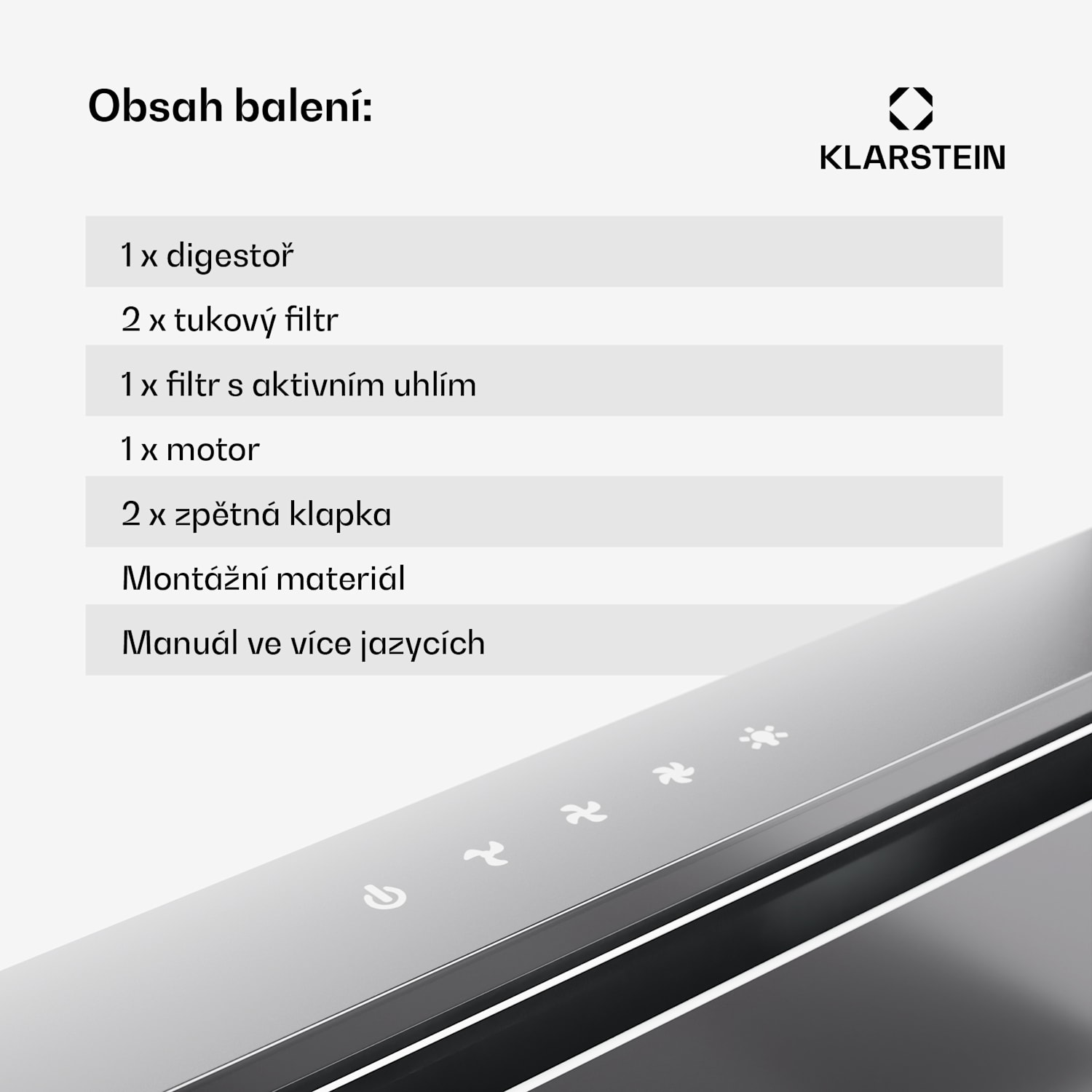 Royal Flush Eco 90, digestoř, 90 cm, 604 m³/h, EEK A, včetně filtrů s aktivním uhlím 90 cm | Nerezová ocel