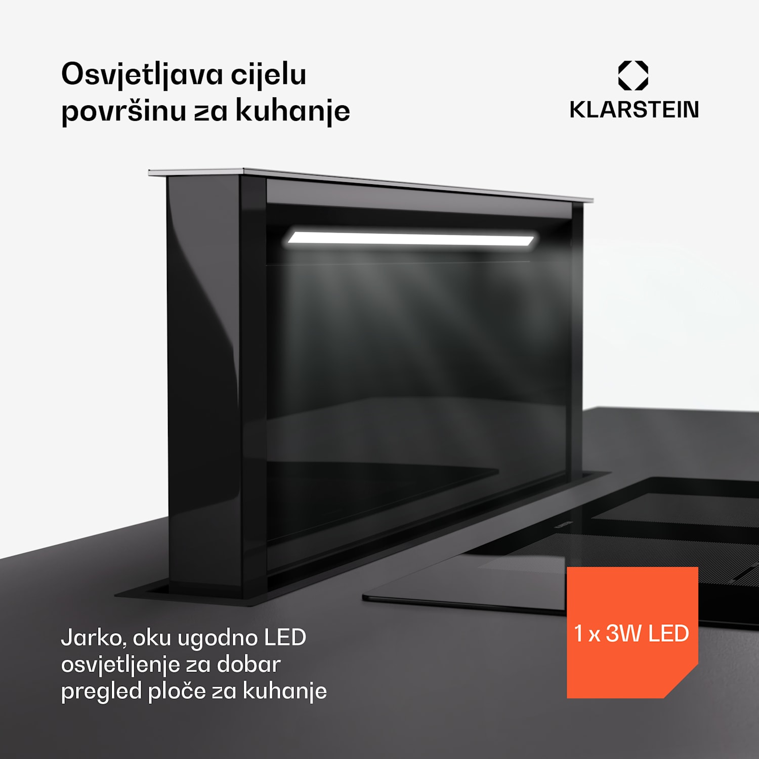 Royal Flush Eco 75, kuhinjska napa, 75 cm, 604 m³/h, EEK A++, uključujući filtere s aktivnim ugljenom 