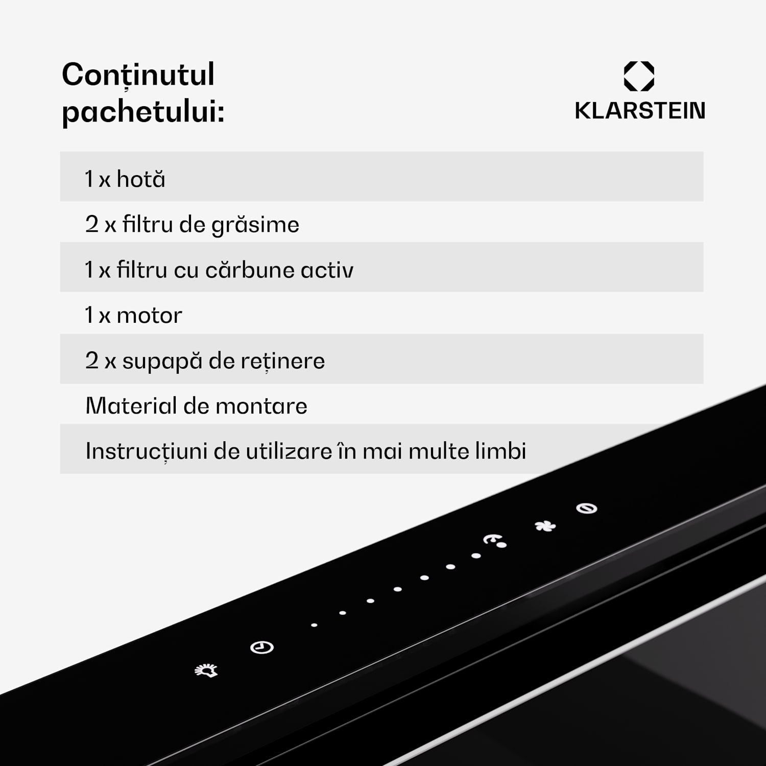 Royal Flush Eco 75, hotă, 75 cm, 604 m³/h, EEK A++, inclusiv filtre 