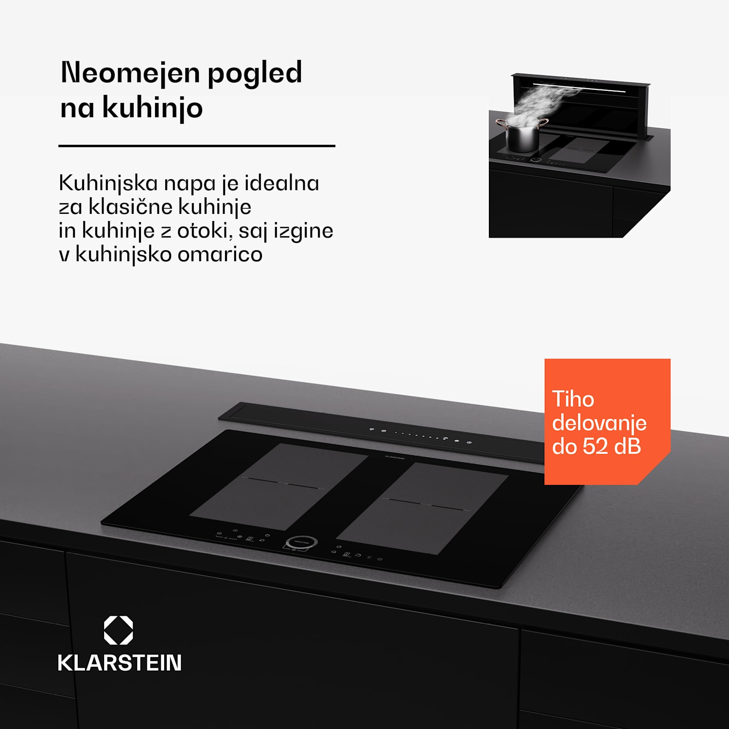 Royal Flush Eco 75, napa, 75 cm, 604 m³/h, EEK A++, vključno s filtri z aktivnim ogljem 