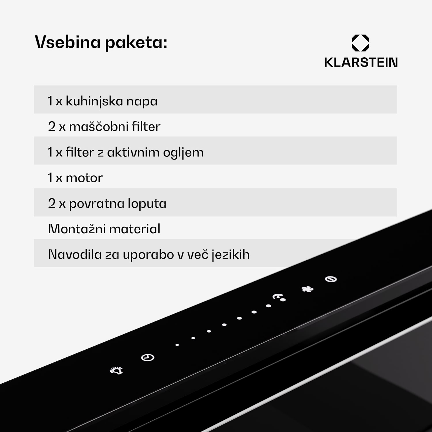 Royal Flush Eco 75, napa, 75 cm, 604 m³/h, EEK A++, vključno s filtri z aktivnim ogljem 