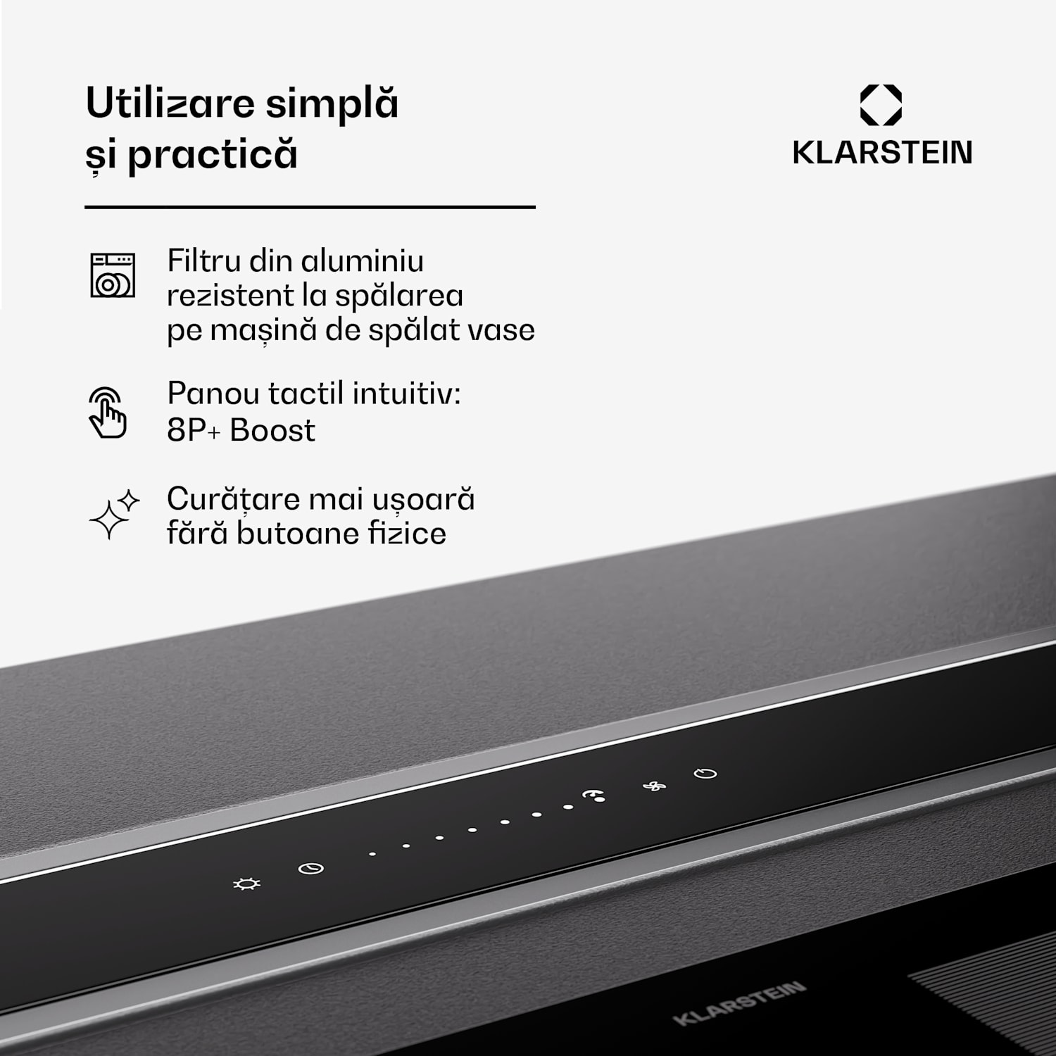 Royal Flush Eco Slim 60, hotă, 60 cm, 650 m³/h, EEK A 60 cm | Negru / Argintiu metalizat