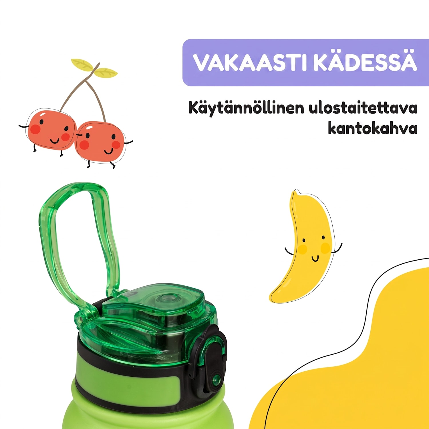 schmatzfatz-termosjuomapullo lapsille 550 ml ruostumaton teräs | ABS | BPA-vapaa 550 ml | Vihreä