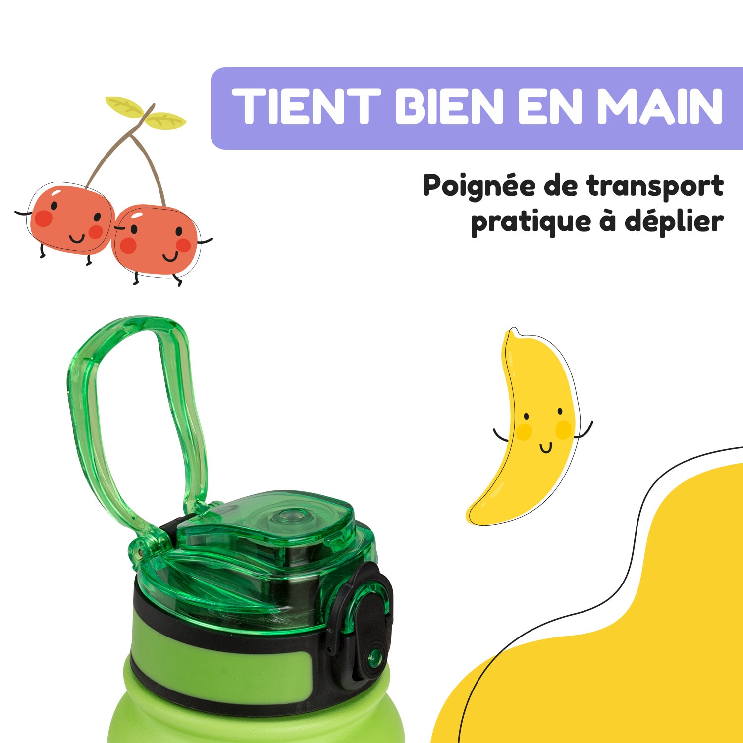 Wakaba thermosfles 550 ml roestvrij staal Tritan zonder BPA 