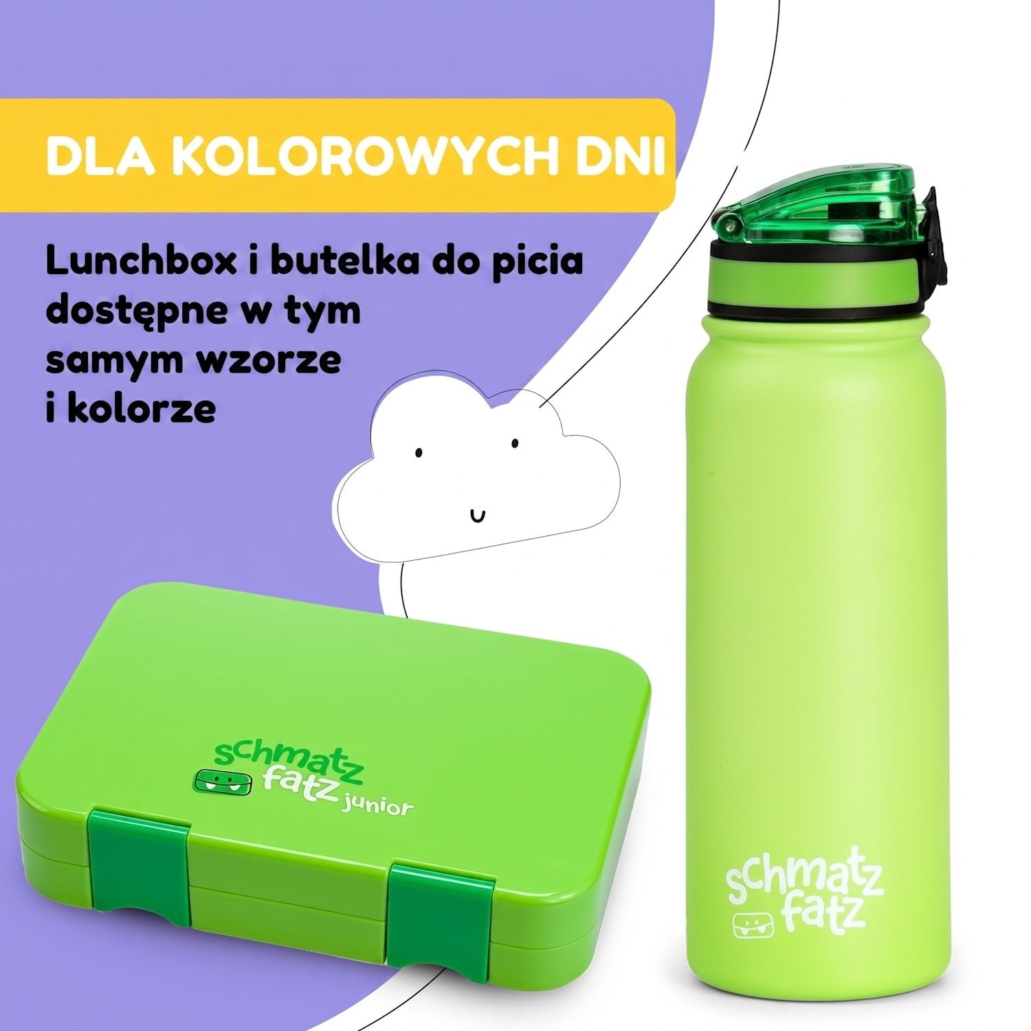 Wakaba, termos 550 ml ze stali nierdzewnej, tworzywo Tritan, bez BPA 550 ml | Zielony