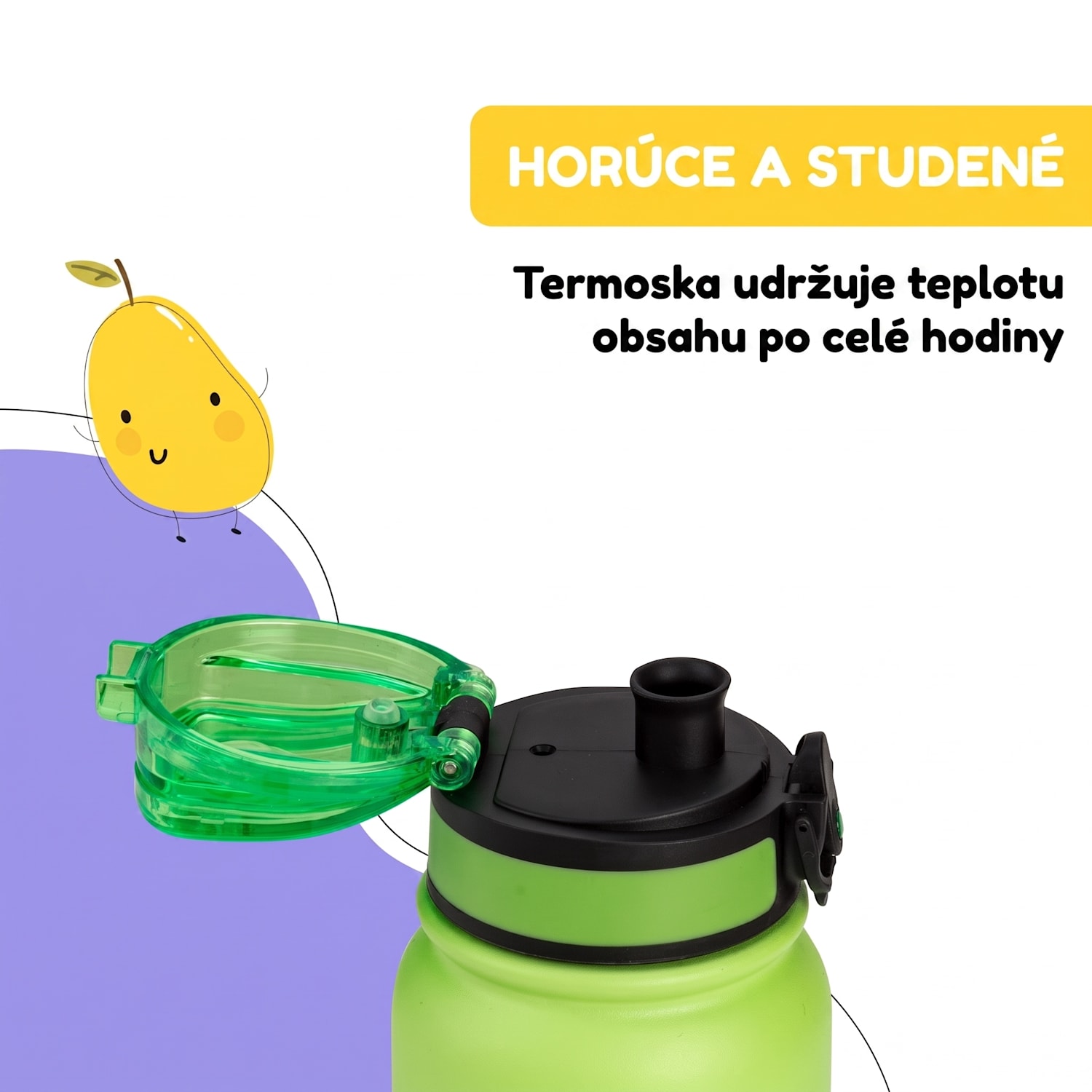 Wakaba termoska 550 ml z nehrdzavejúcej ocele Tritan BPA-Free 550 ml | Zelená
