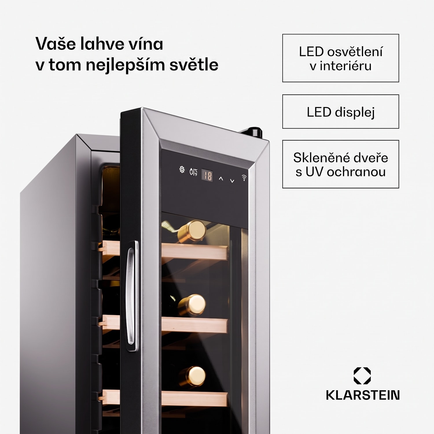 Shiraz Premium Smart 12 Slim, vinotéka na 12 lahví 12 lahví