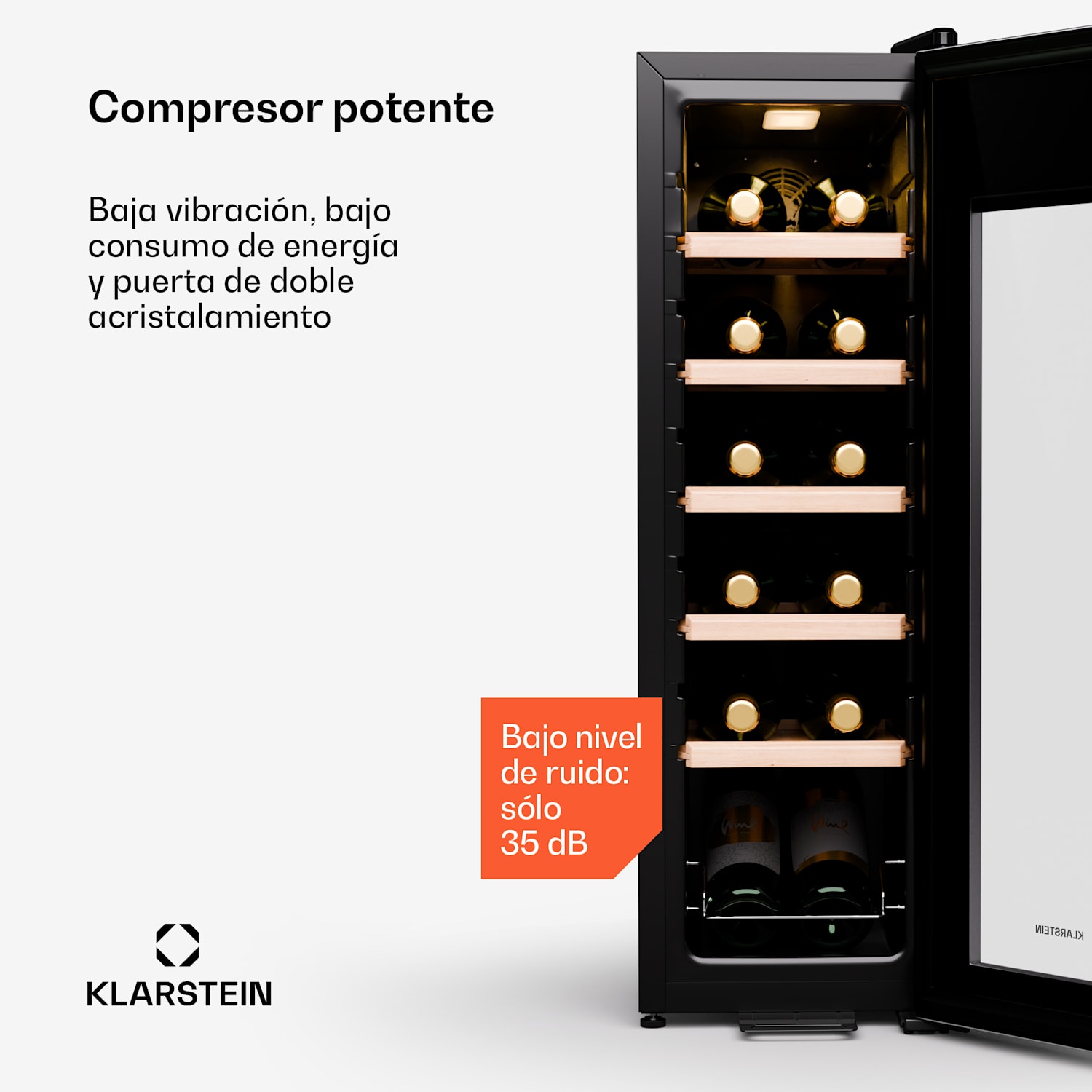 Shiraz Premium Smart 12 Slim nevera para vino | 12 botellas