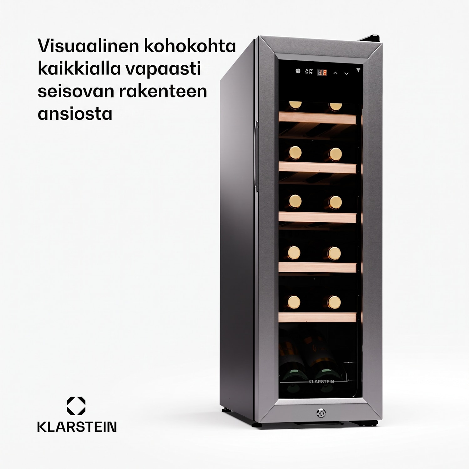 Shiraz Premium Smart 12 Slim viinikaappi 12 pulloa
