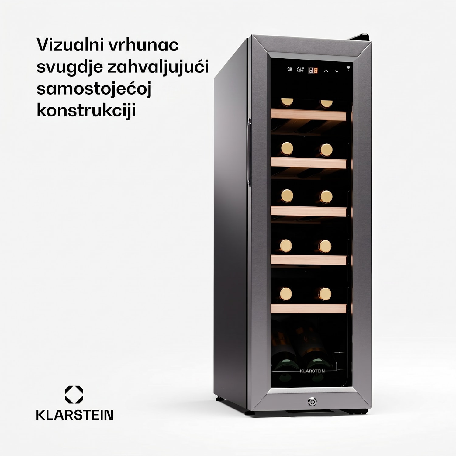 Shiraz Premium Smart, Hladnjak za vino, 12 Slim za 12 boca 12 boca
