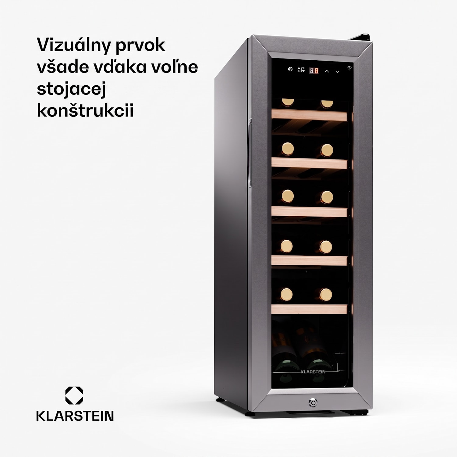 Shiraz Premium Smart, Chladnička na víno, 12 Slim na 12 fliaš 12 fliaš