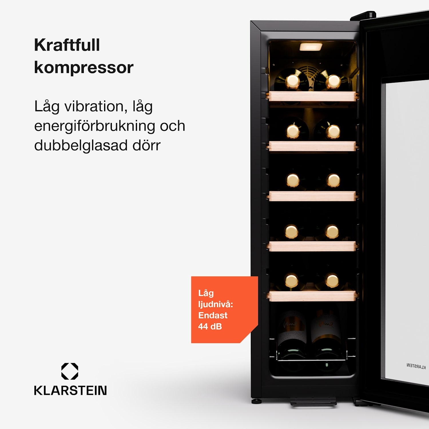Shiraz Premium Smart 12 Slim vinkyl för 12 flaskor 12 flaskor