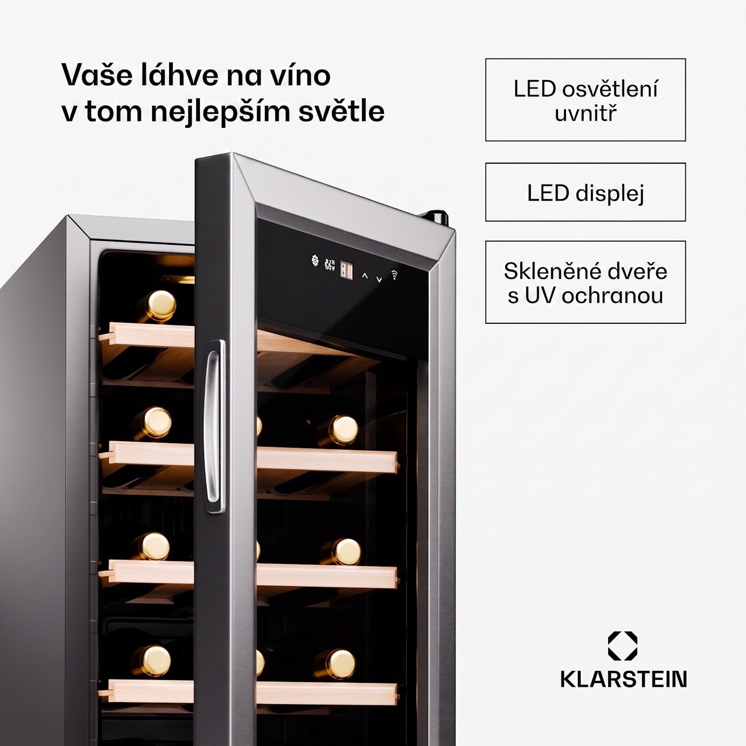 Shiraz Premium Smart 18, vinotéka na 18 lahví 18 lahví