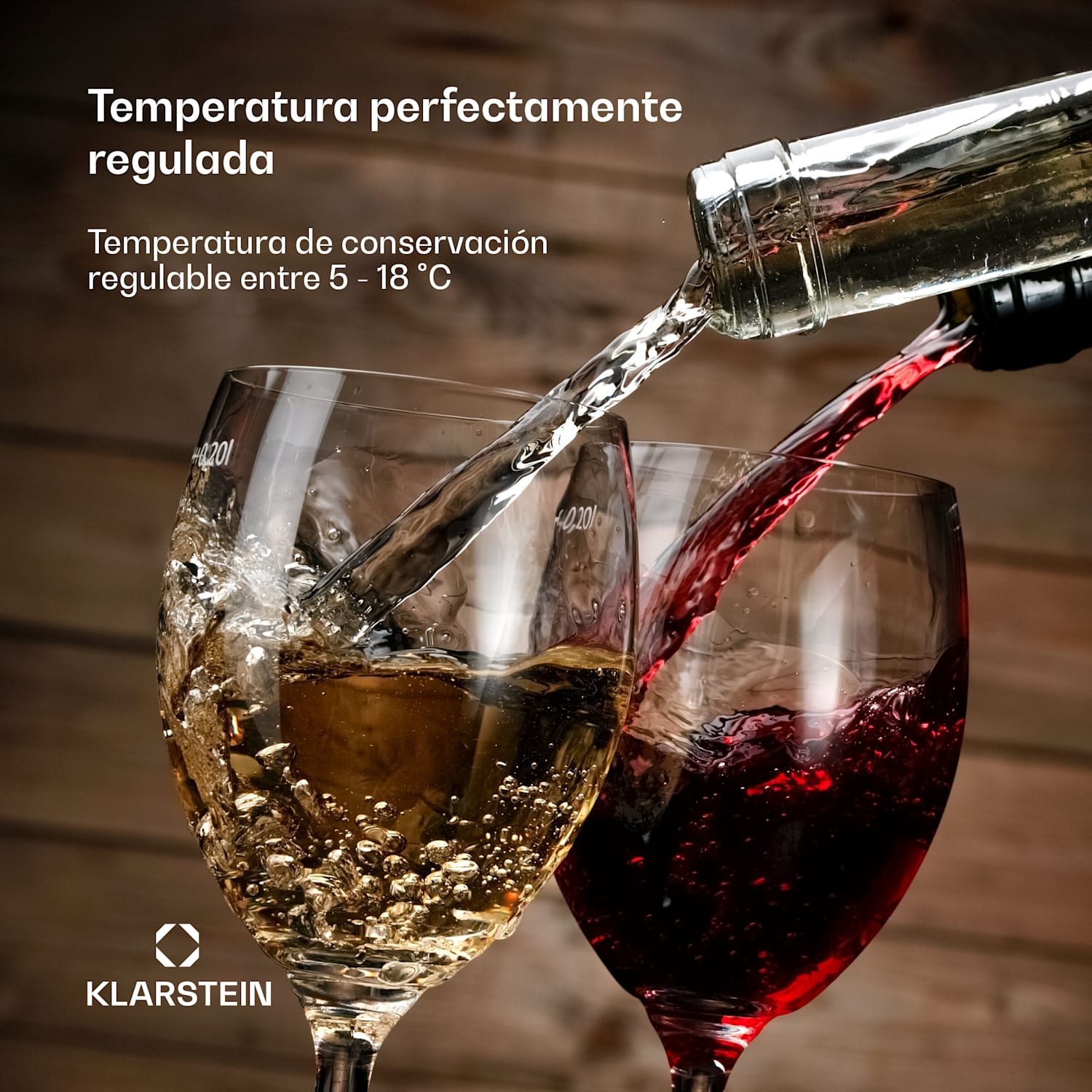 Shiraz Premium Smart 24 Nevera para vino 24 botellas Temperatura regulable Iluminación LED Control Wifi Pantalla táctil 24 botellas