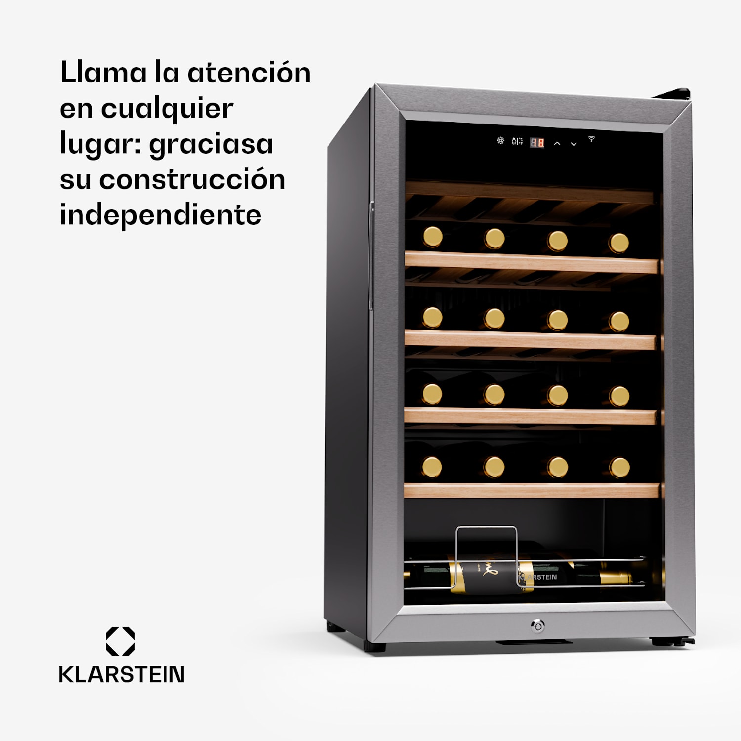 Shiraz Premium Smart 24 Nevera para vino 24 botellas Temperatura regulable Iluminación LED Control Wifi Pantalla táctil 24 botellas