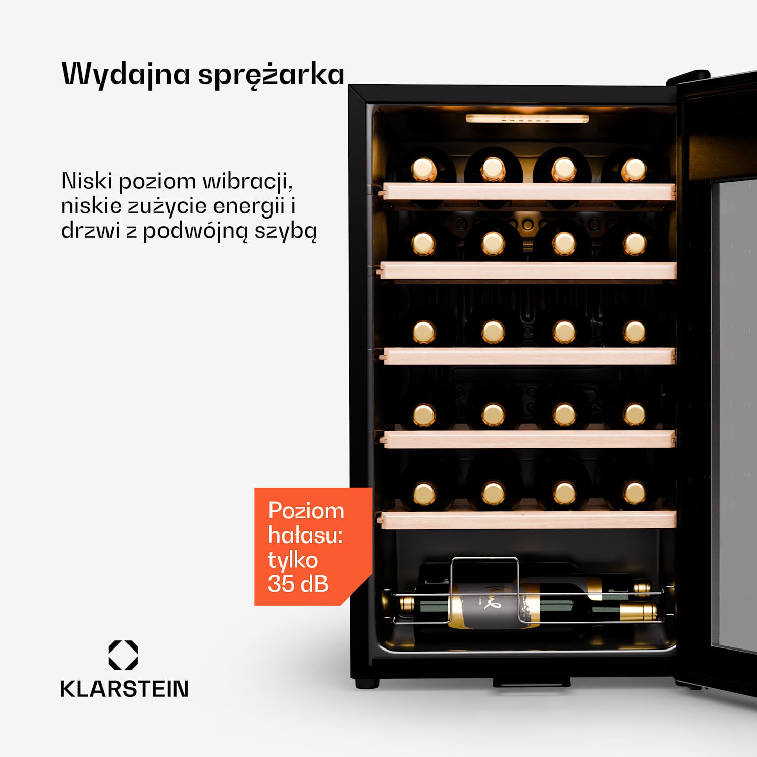 Shiraz Premium Smart 24 chłodziarka na wino 24 butelki
