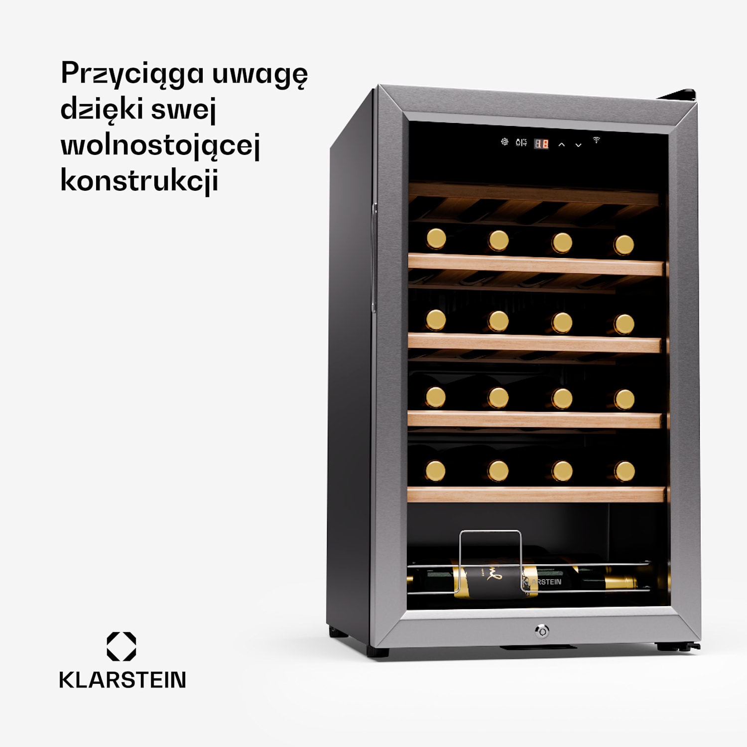 Shiraz Premium Smart 24 chłodziarka na wino 24 butelki