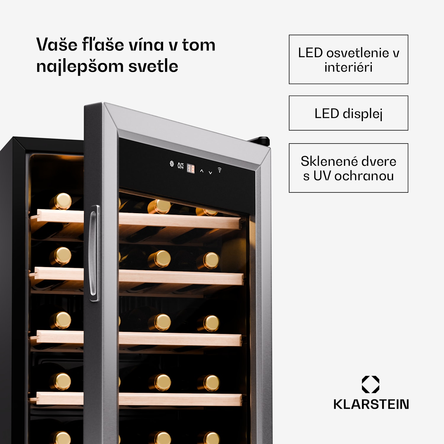 Shiraz Premium Smart 24, chladnička na víno 24 fliaš