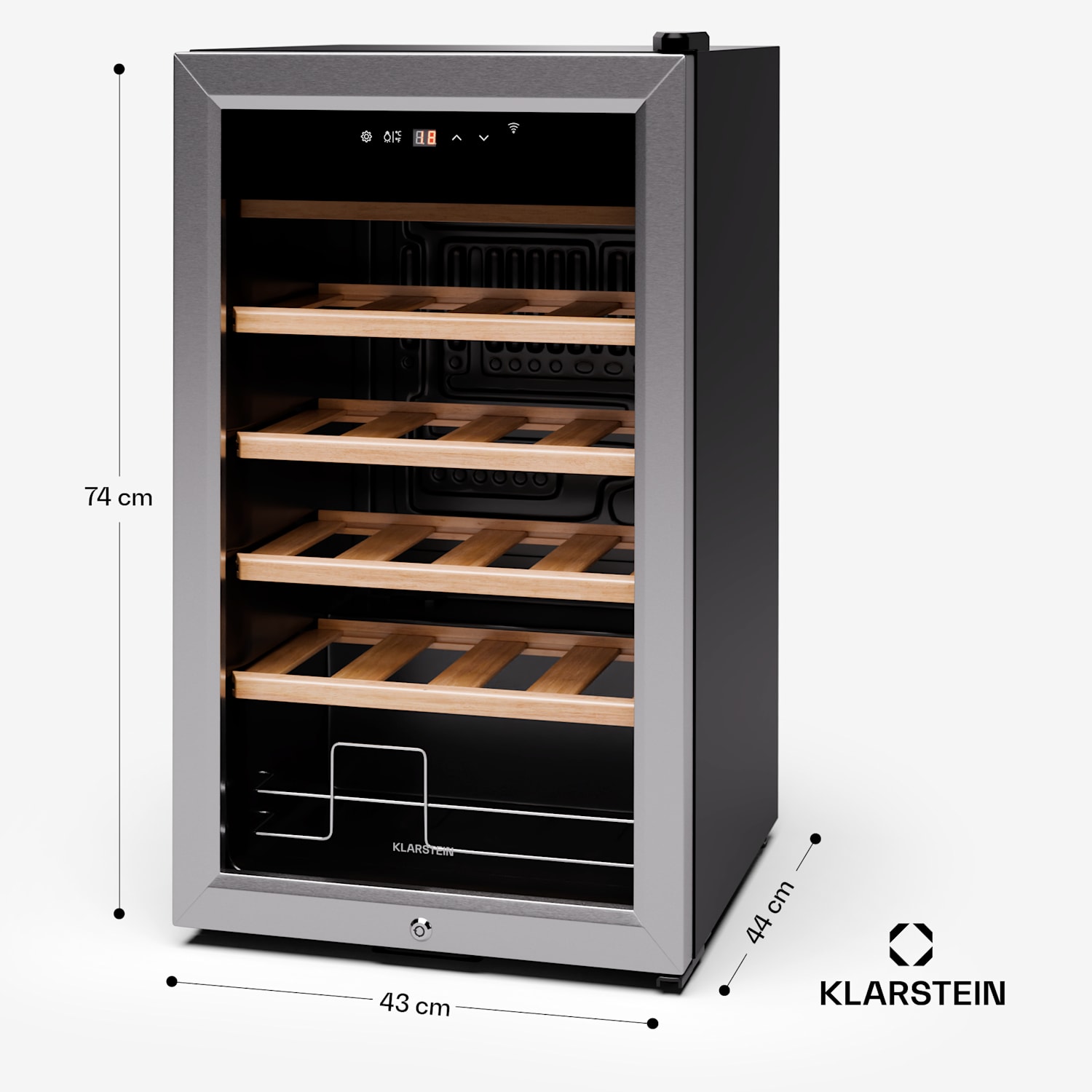 Shiraz Premium Smart 24 Nevera para vino 24 botellas Temperatura regulable Iluminación LED Control Wifi Pantalla táctil 24 botellas