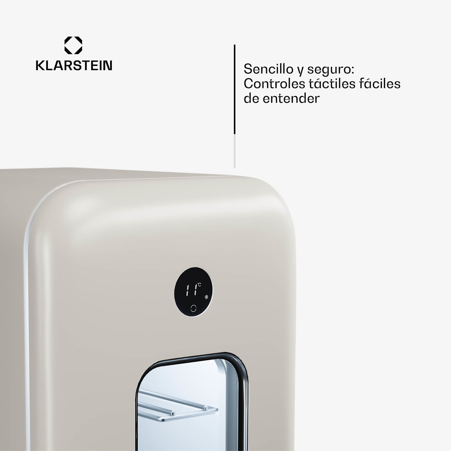 Shirley 15 Uno Cave à vin 15 bouteilles 5 - 20 °C Tactile rétro 15 bouteilles | 1 zone de conservation | Crème