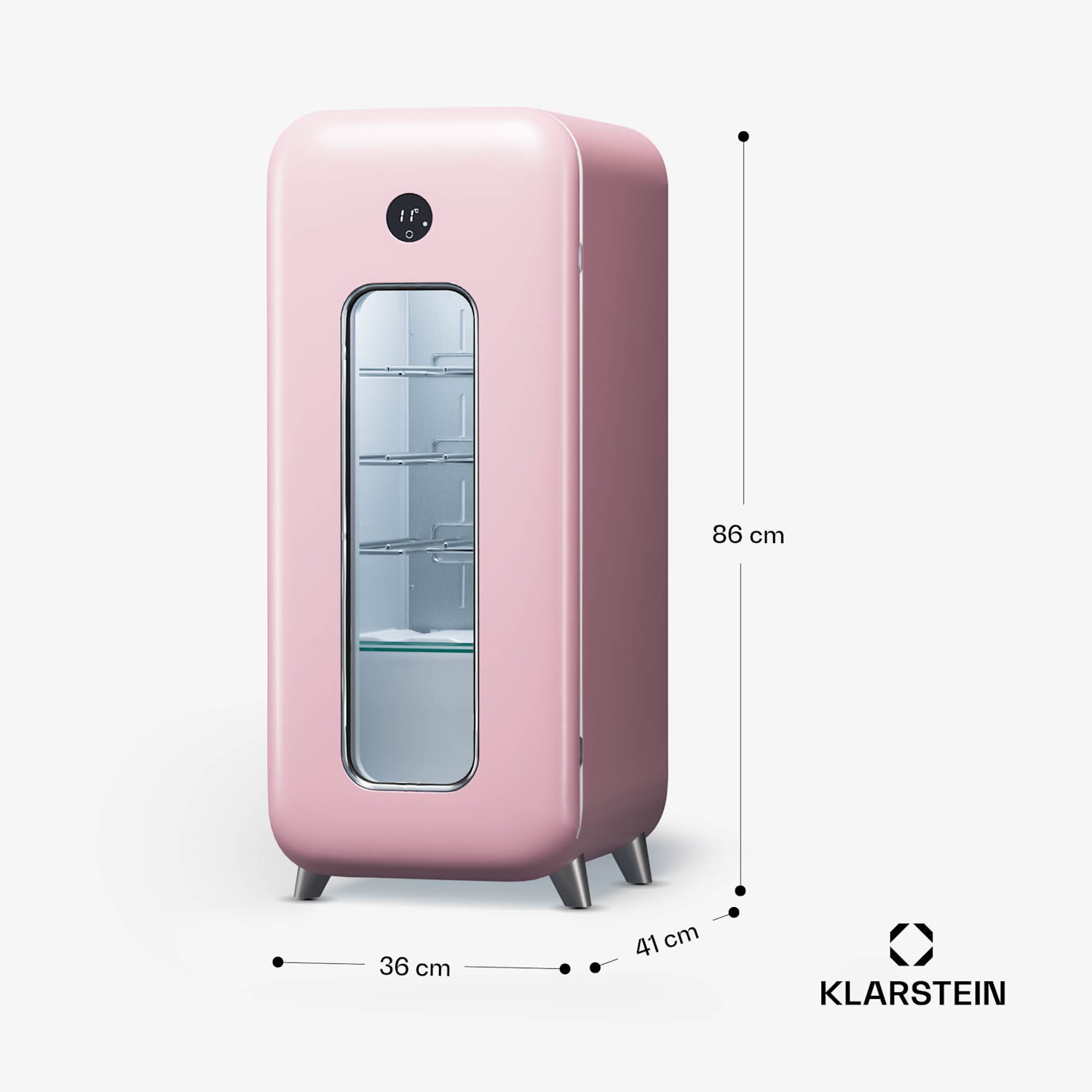 Shirley 15 Uno, chłodziarka do wina, 48 l, 15 butelek, 5-20°C, dotykowy panel sterowania, styl retro