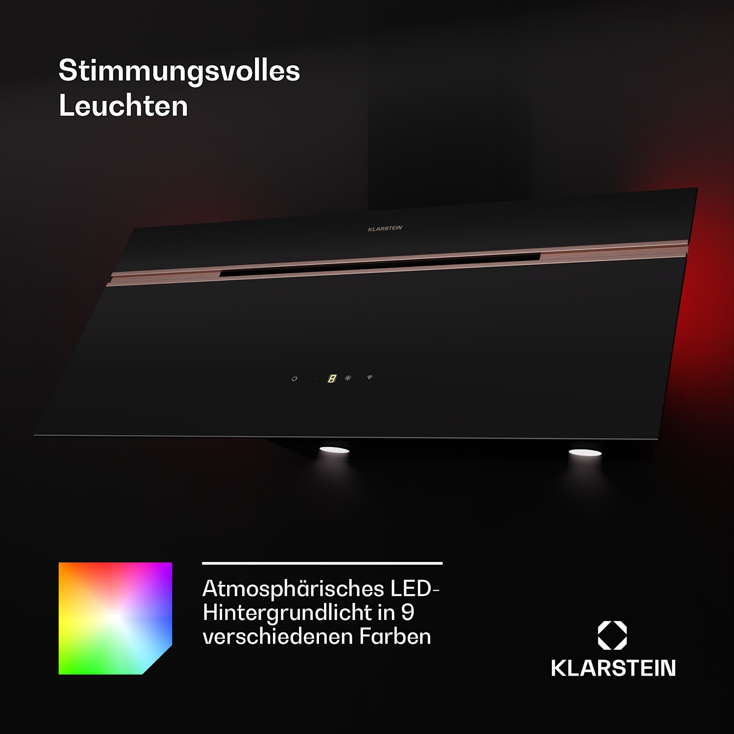 Alina 3.0 90 Smart, kuhinjska napa, 90 cm, 600 m³/h, LED zaslon, ambijentalno osvjetljenje, WiFi 