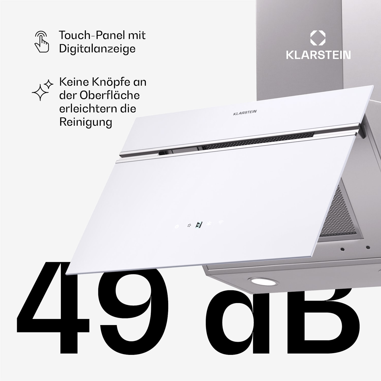 Alina 3.0 60 Dunstabzugshaube 60cm 600m³/h LED-Display Ambientelicht WiFi 