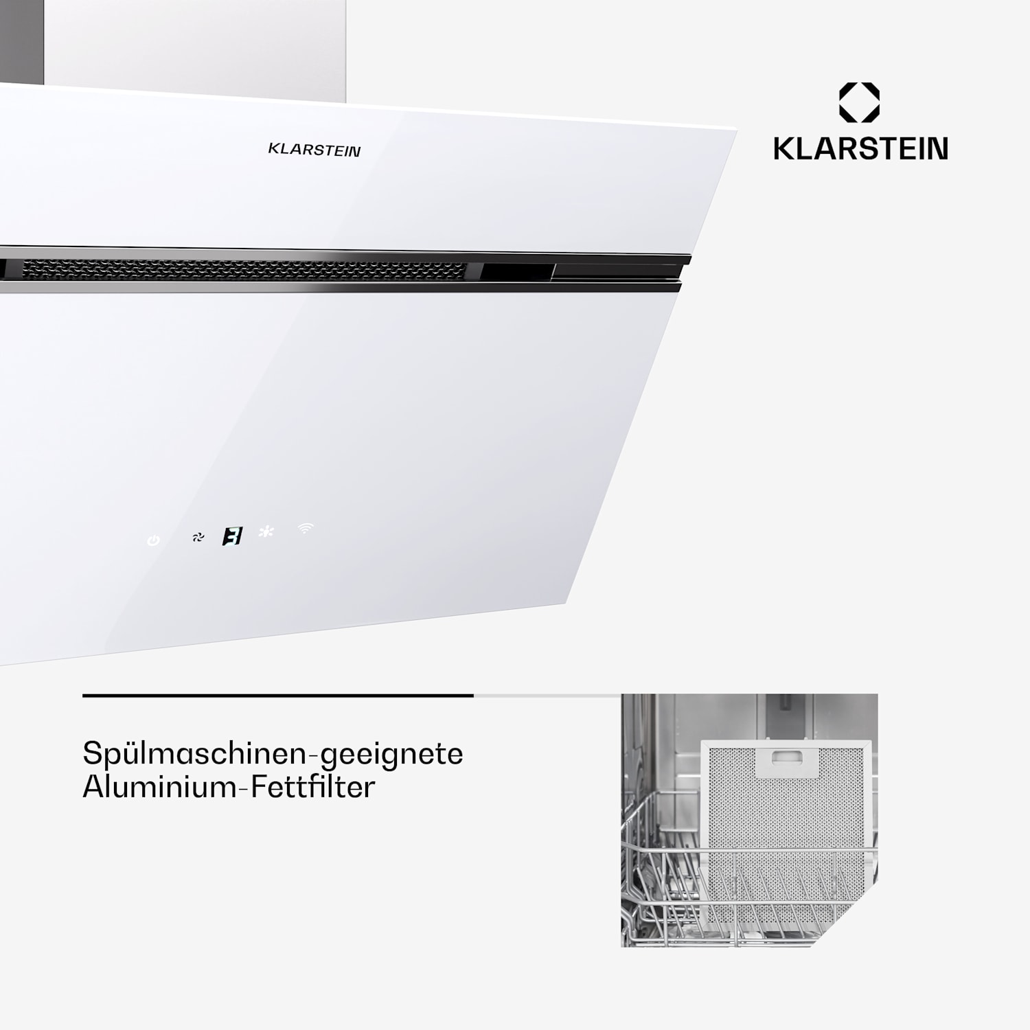 Alina 3.0 60 Dunstabzugshaube 60cm 600m³/h LED-Display Ambientelicht WiFi 