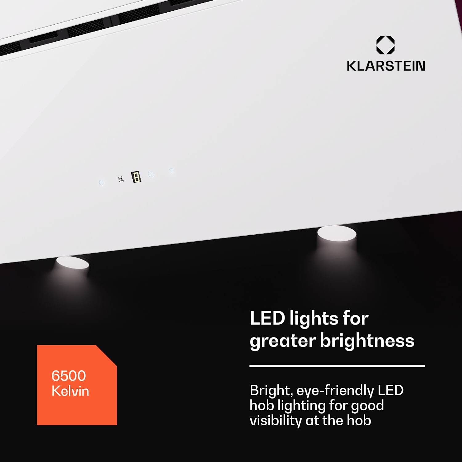 Alina 3.0 90 Smart, okap kuchenny przyścienny, skośny, 90 cm, 600 m³/h, wyświetlacz LED, oświetlenie ambientowe, Wi-Fi
