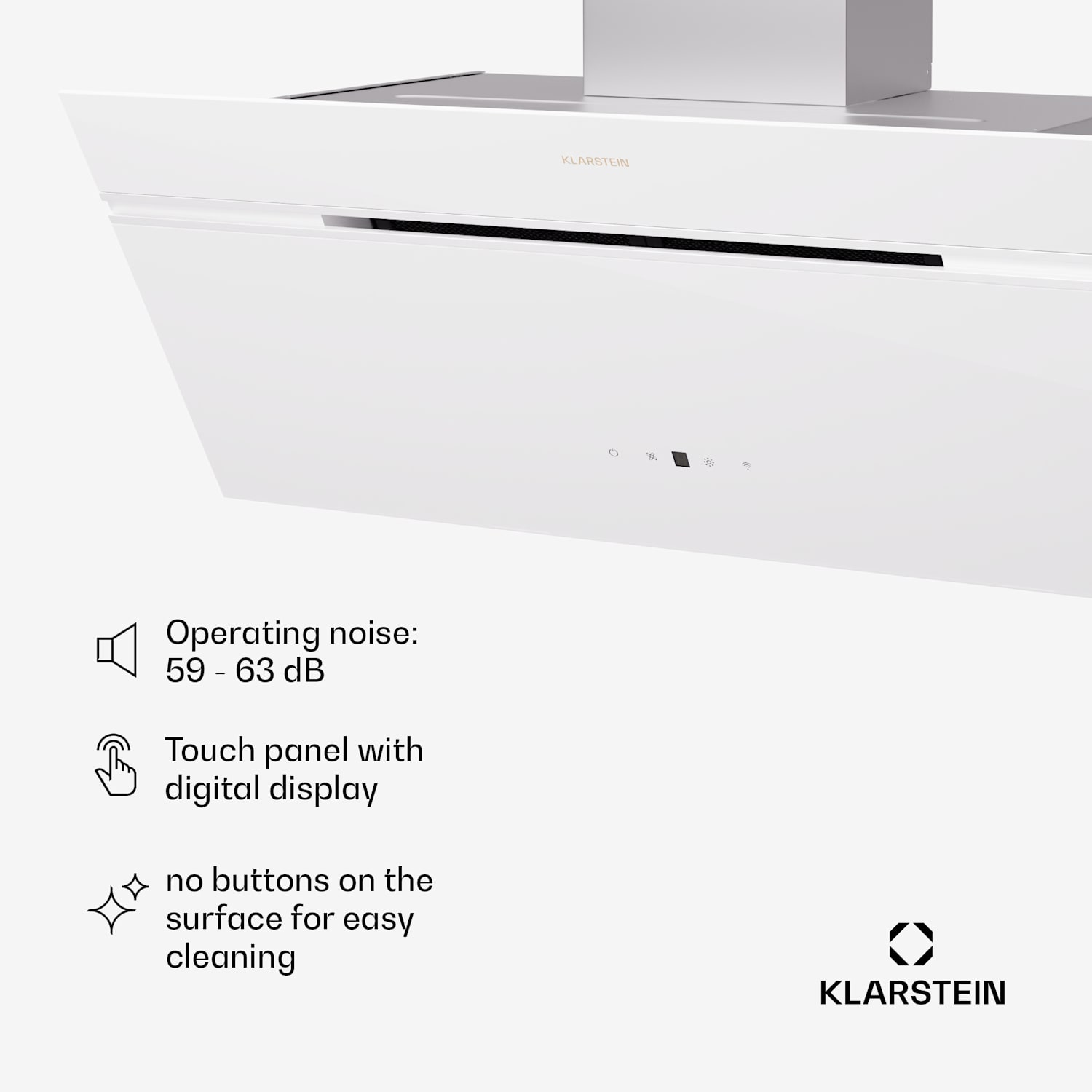 Alina 3.0 90 Smart, okap kuchenny przyścienny, skośny, 90 cm, 600 m³/h, wyświetlacz LED, oświetlenie ambientowe, Wi-Fi