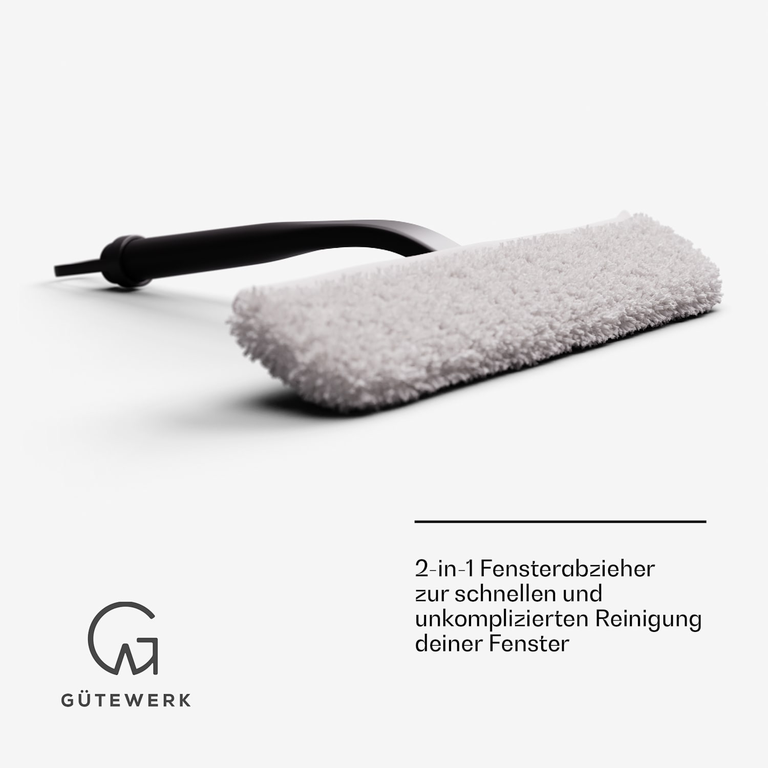 Blaze - Tergivetro 2 in 1, 23 cm, lamina in silicone, panno in microfibra 23 cm | Nero