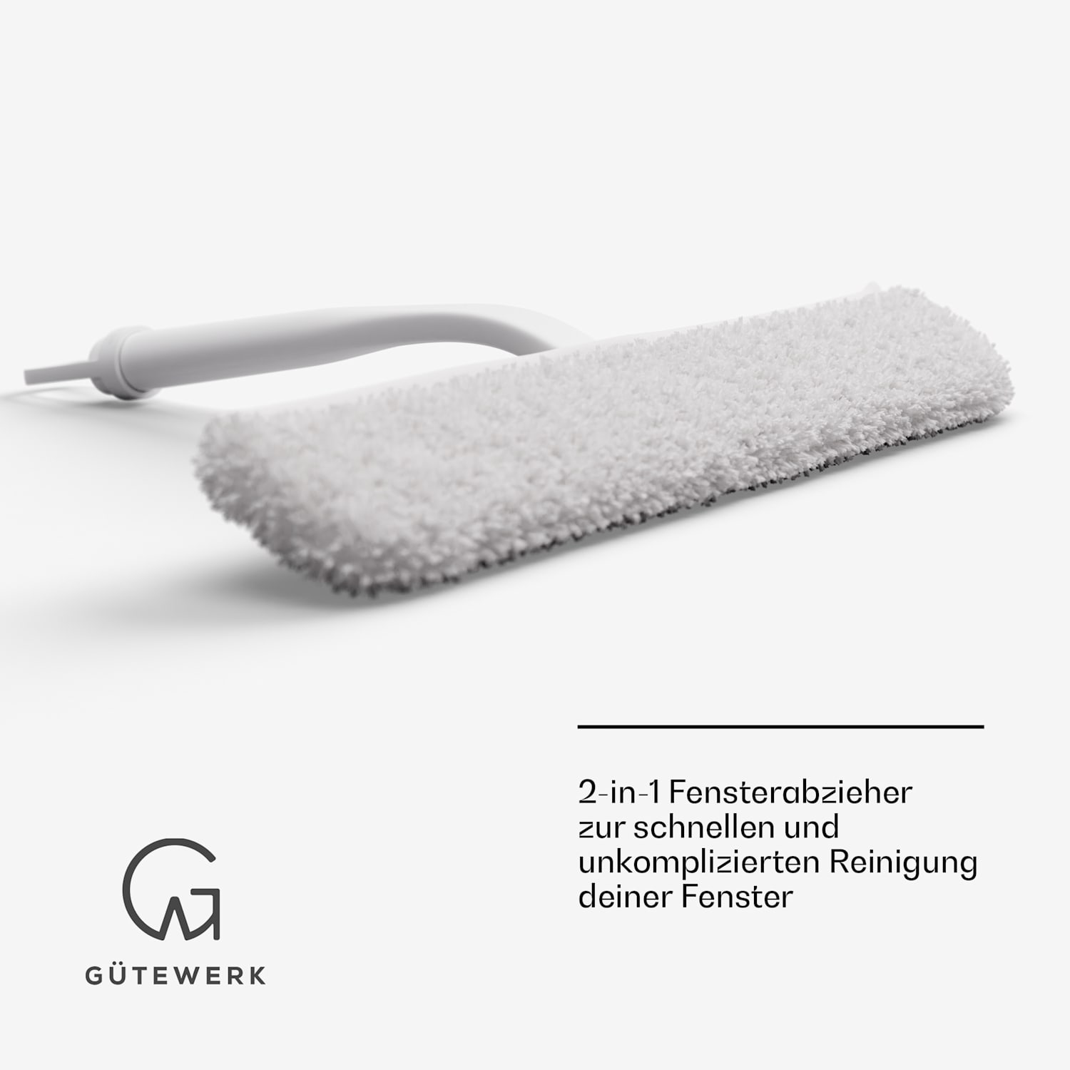 Blaze 2-in-1-Fensterwischer 28 cm Silikonabzieher Mikrofaserüberzug 28 cm | Weiß