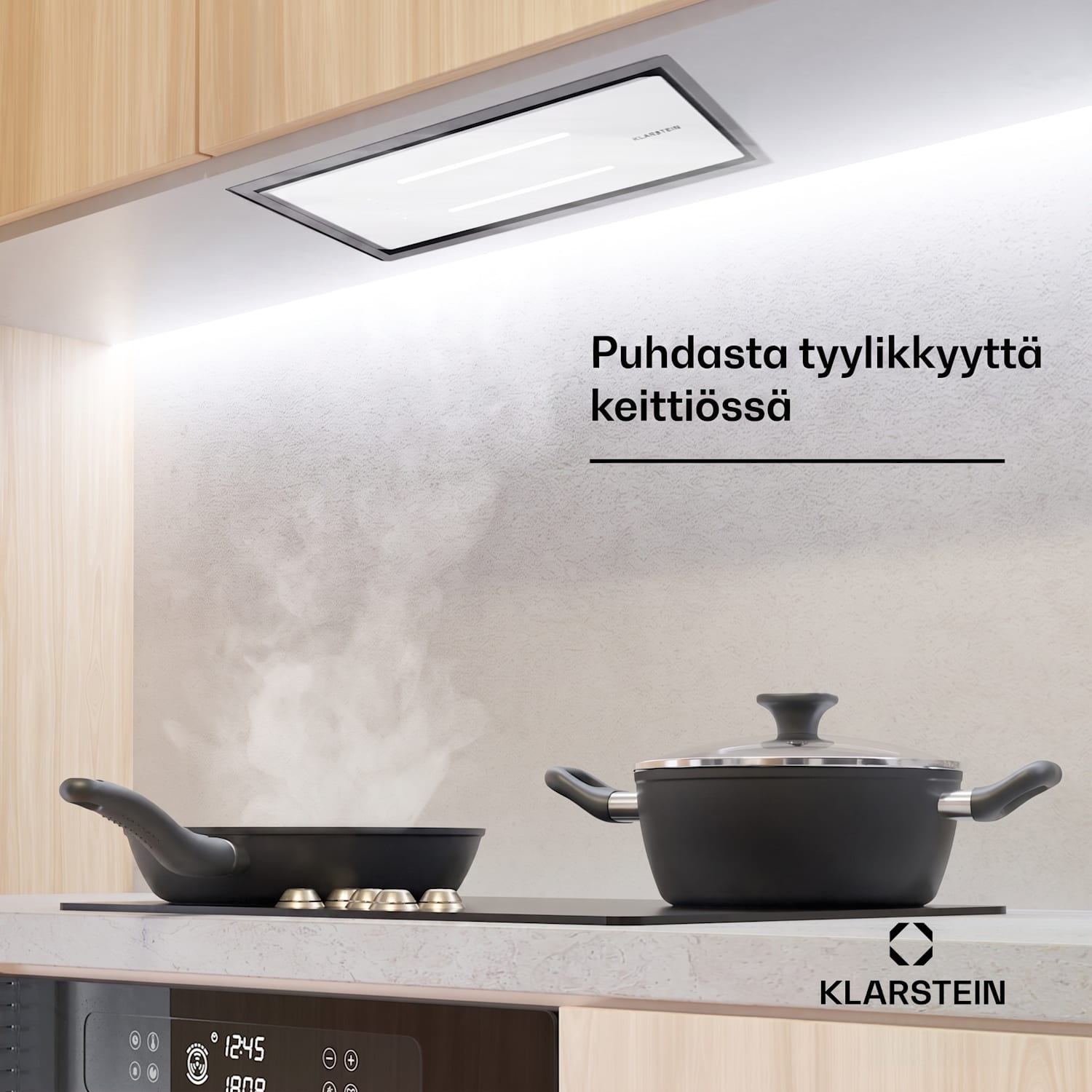 High Line Eco 77 kattotuulettimen 77 cm 436 m³/h portaallinen kaukosäädin ja ympärisäteilyvalo 77 cm | Valkoinen