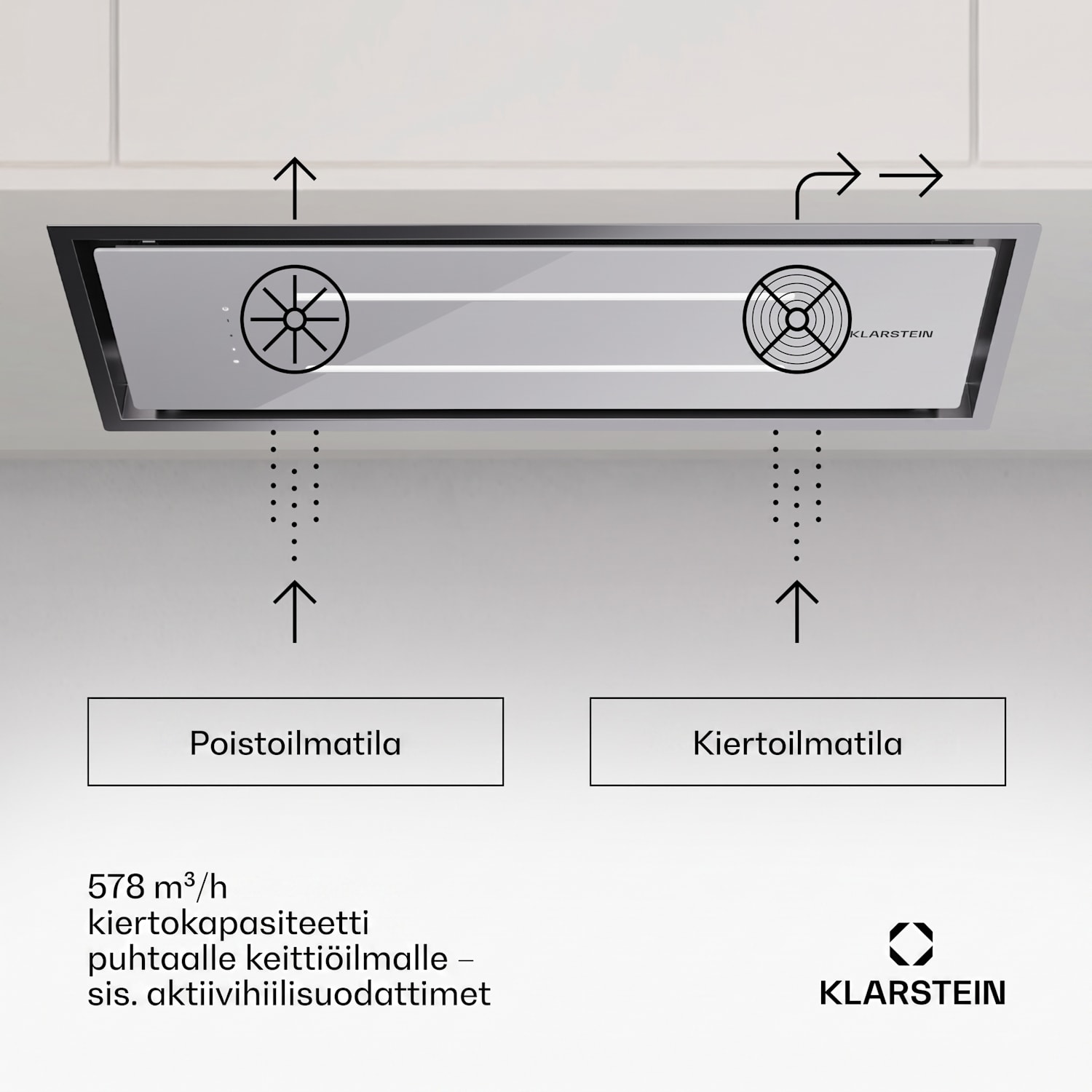 High Line Eco 77 kattotuulettimen 77 cm 436 m³/h portaallinen kaukosäädin ja ympärisäteilyvalo 77 cm | Valkoinen