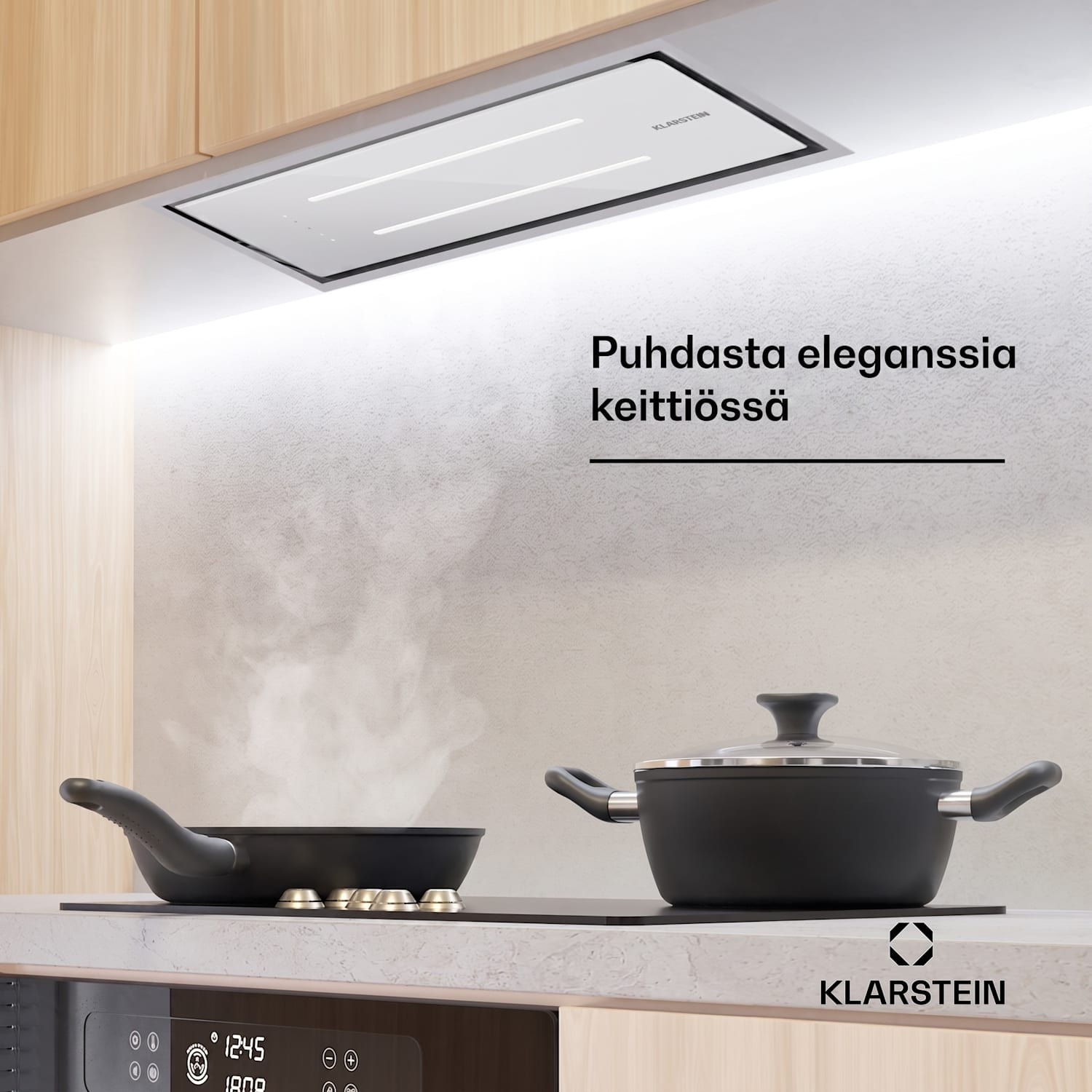 High Line Eco 90 kattotuuletin 90 cm 436 m³/h portaallinen kaukosäädin ambient-valo 90 cm | Valkoinen