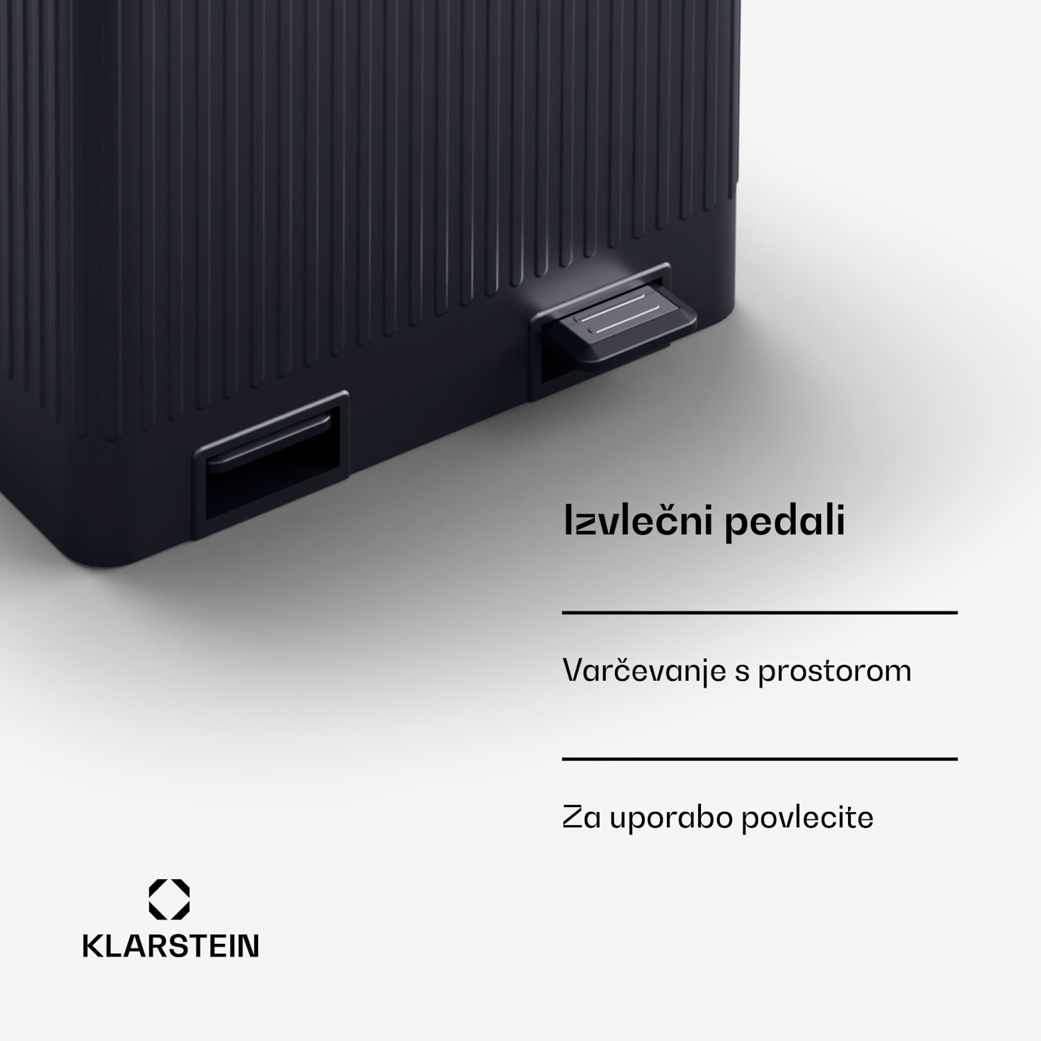 Grama 40, koš za smeti s pedali, 40L / 2x20L, brez hrupa, PP plastika, retro 40 Ltr | Črna