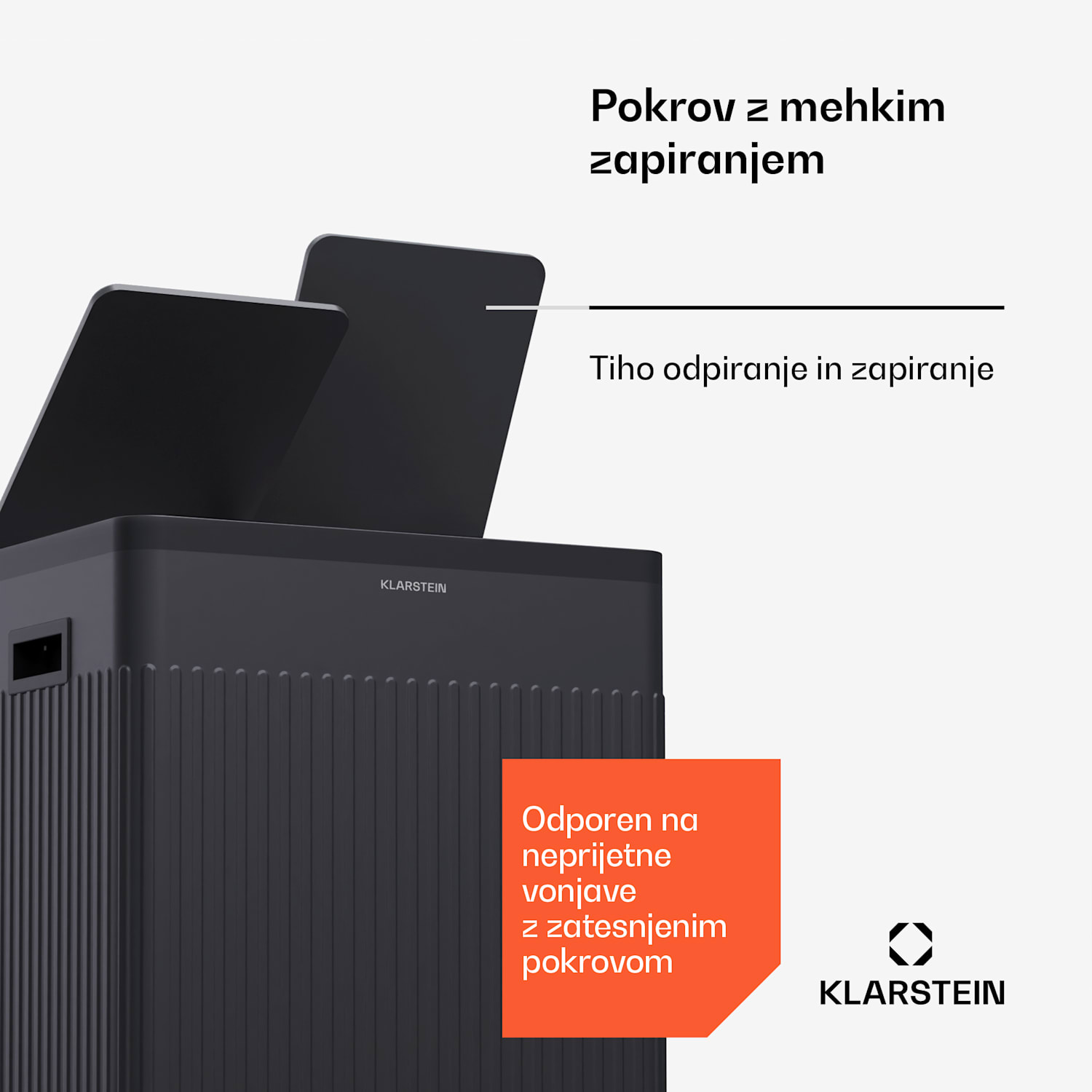 Grama 40, koš za smeti s pedali, 40L / 2x20L, brez hrupa, PP plastika, retro